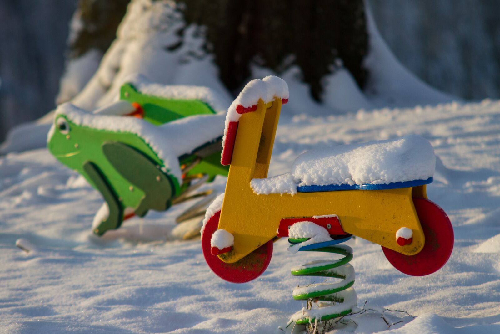 Canon EOS 7D sample photo. Playground, toys, winter photography
