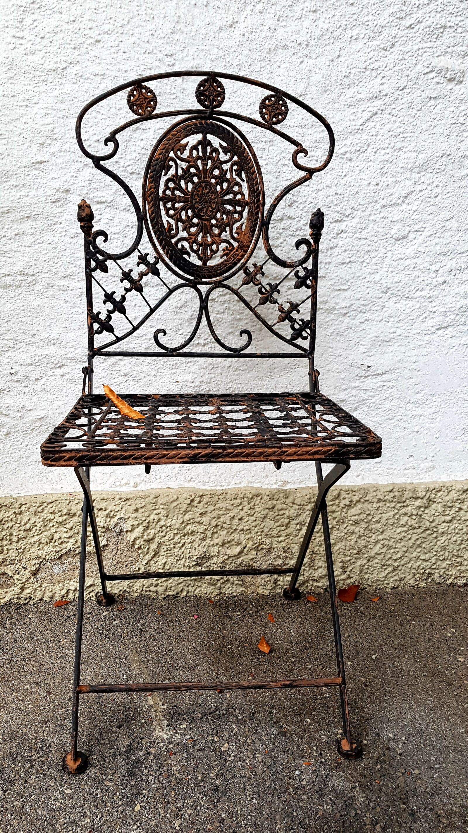 Samsung Galaxy S7 Edge sample photo. Chair, metal, garden chair photography