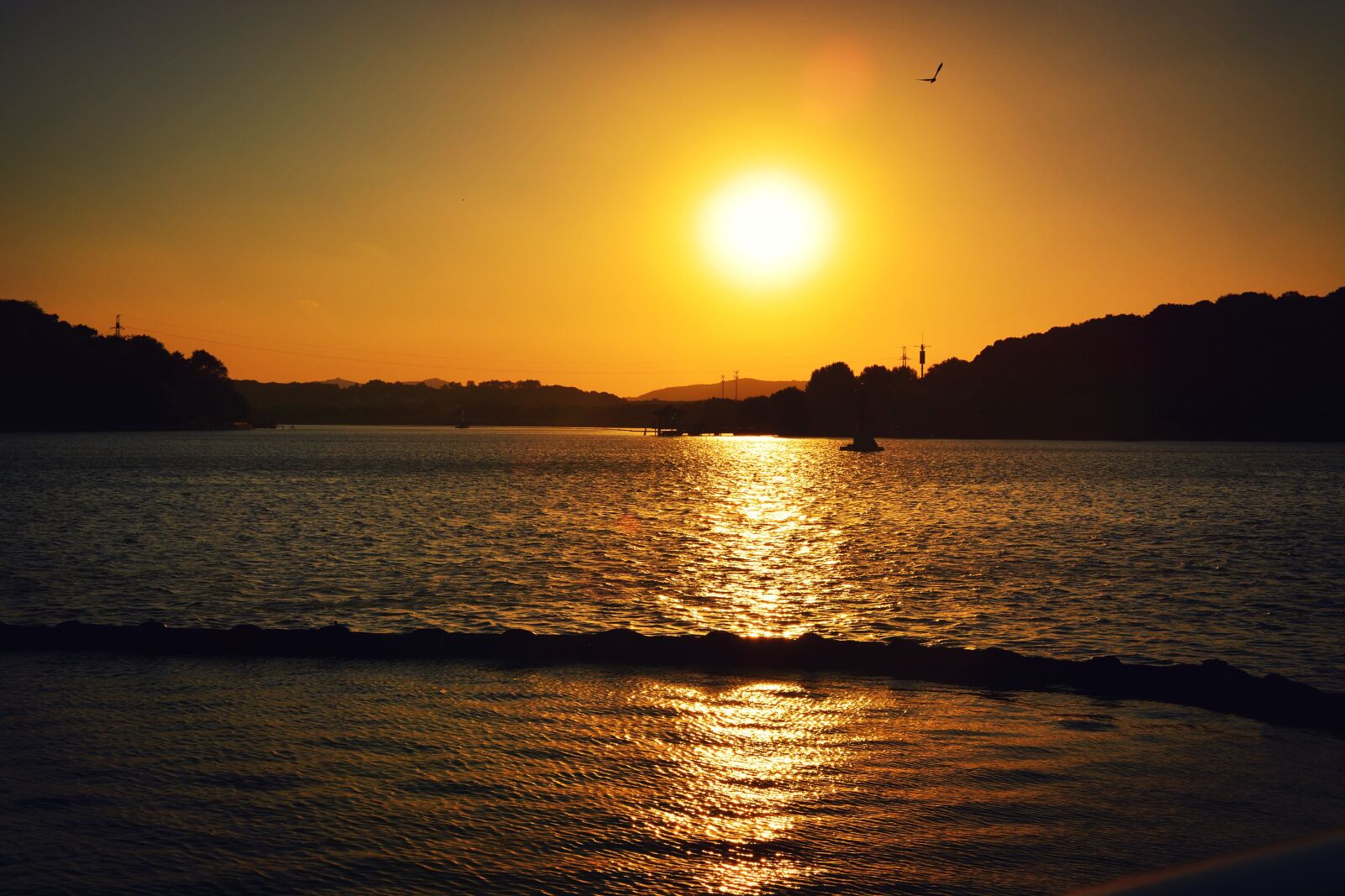 Nikon D7100 sample photo. Bogong island, sunset, taihu photography