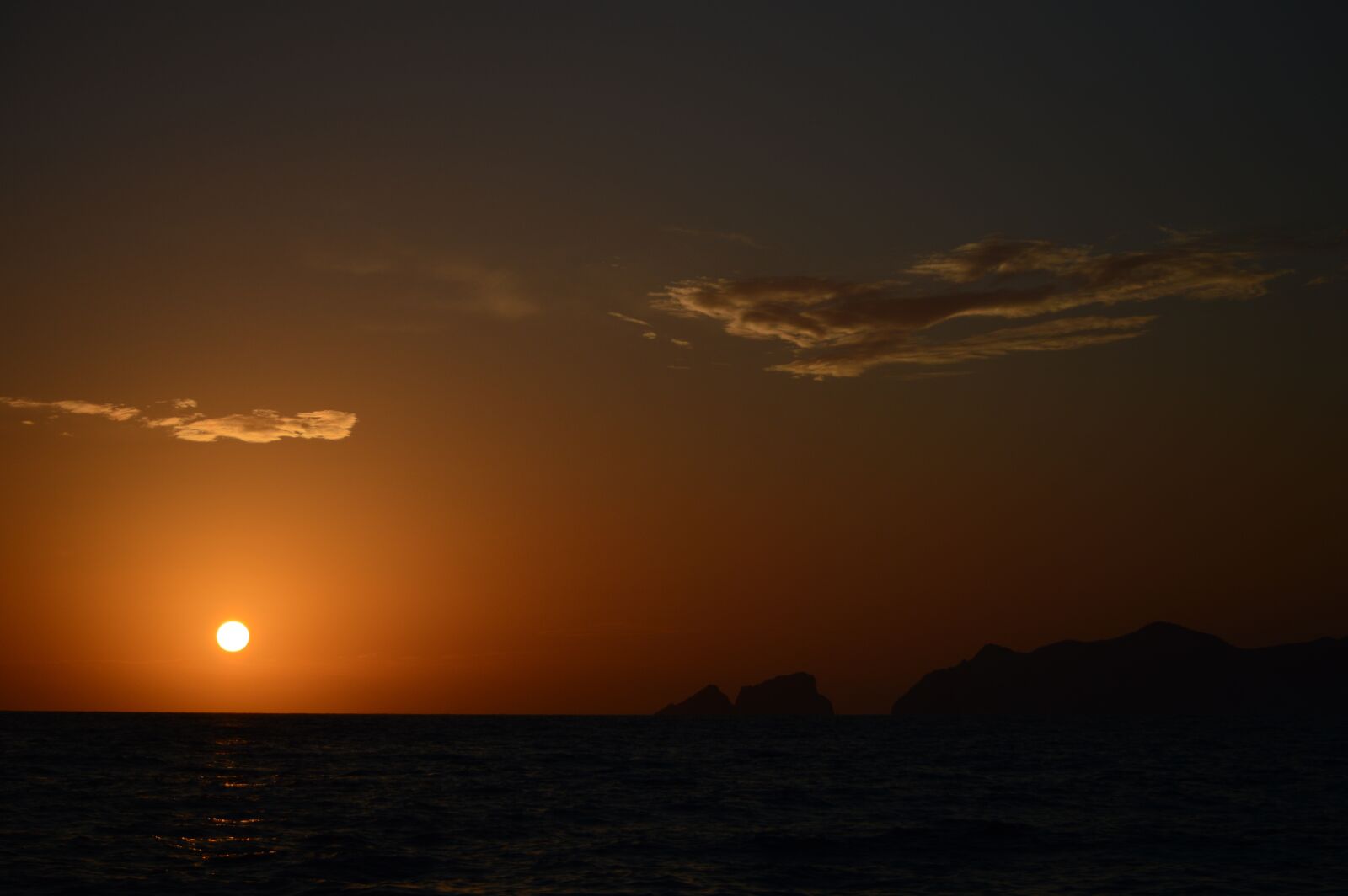 Nikon D3200 sample photo. Ponza, sunset, sun photography
