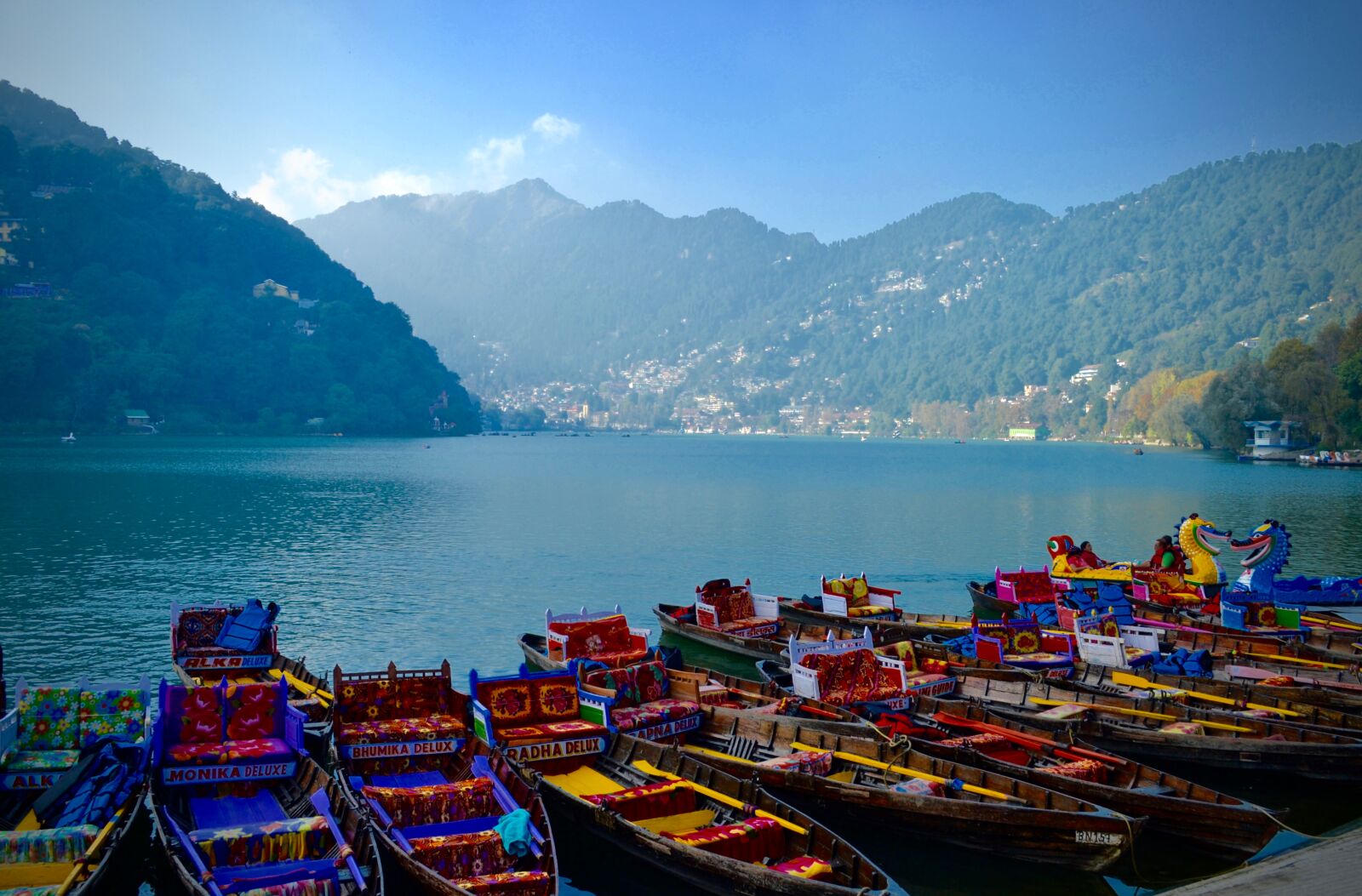 Nikon D3100 sample photo. Boating, boats, colorful, hills photography