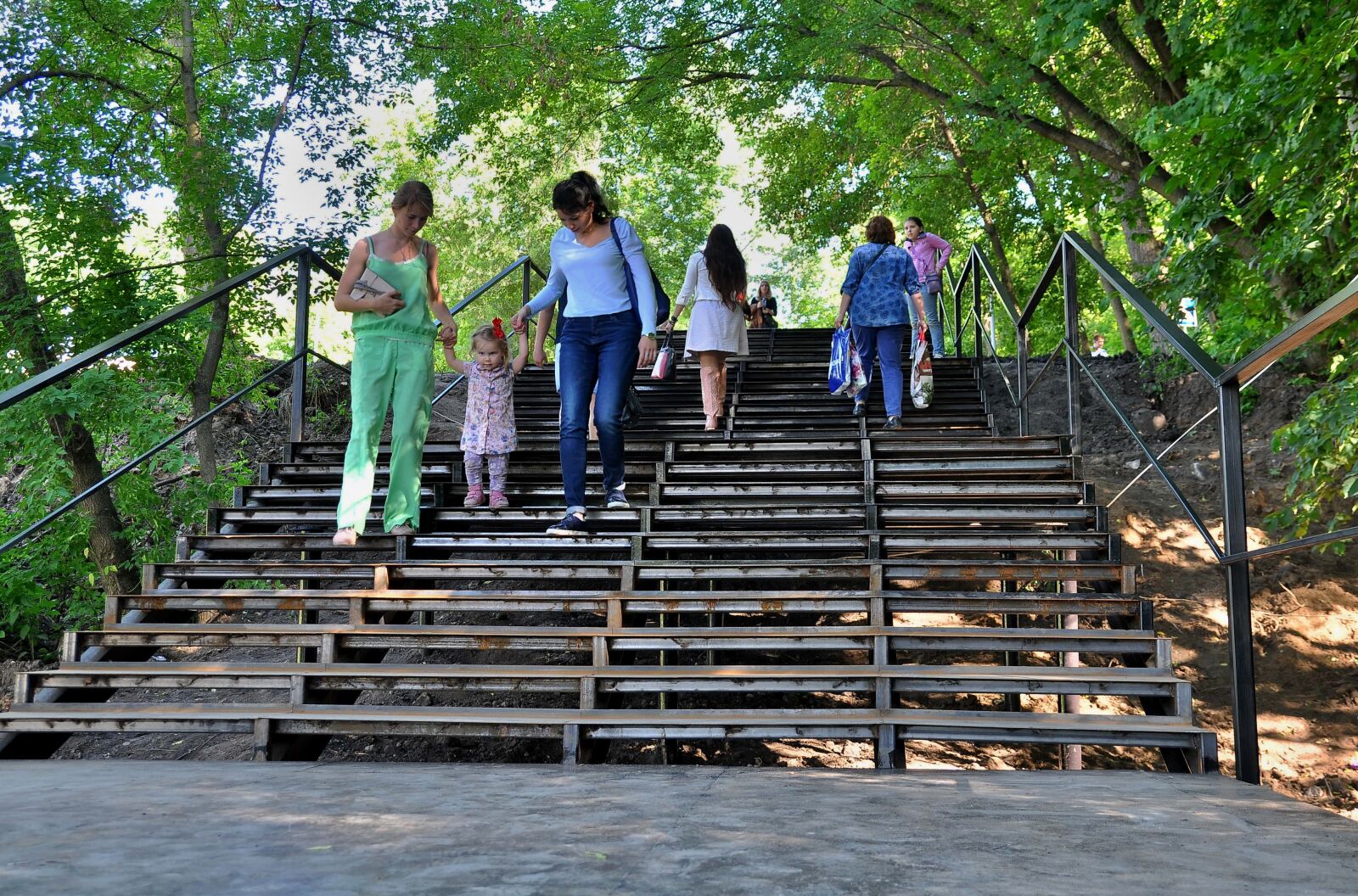 Nikon D5000 sample photo. Children protection day, ladder photography