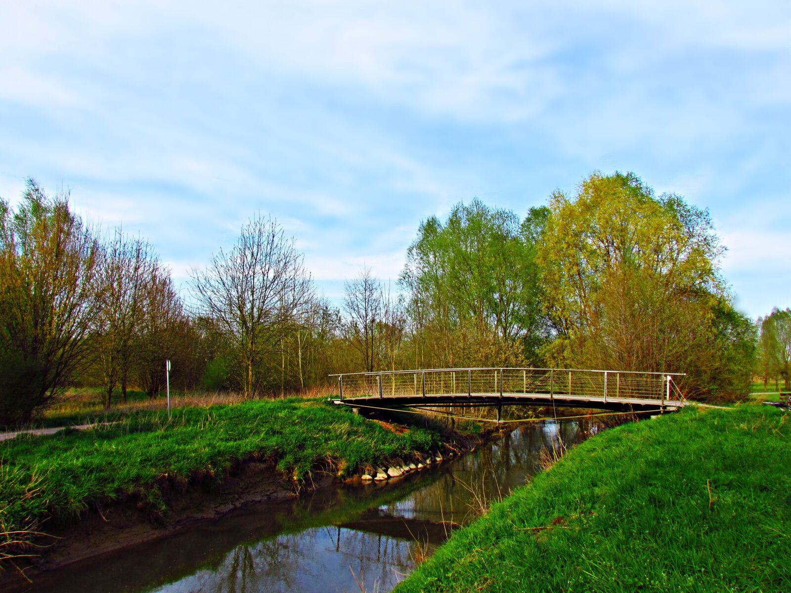 Canon PowerShot SX30 IS sample photo. Field, bridge, footbridge photography