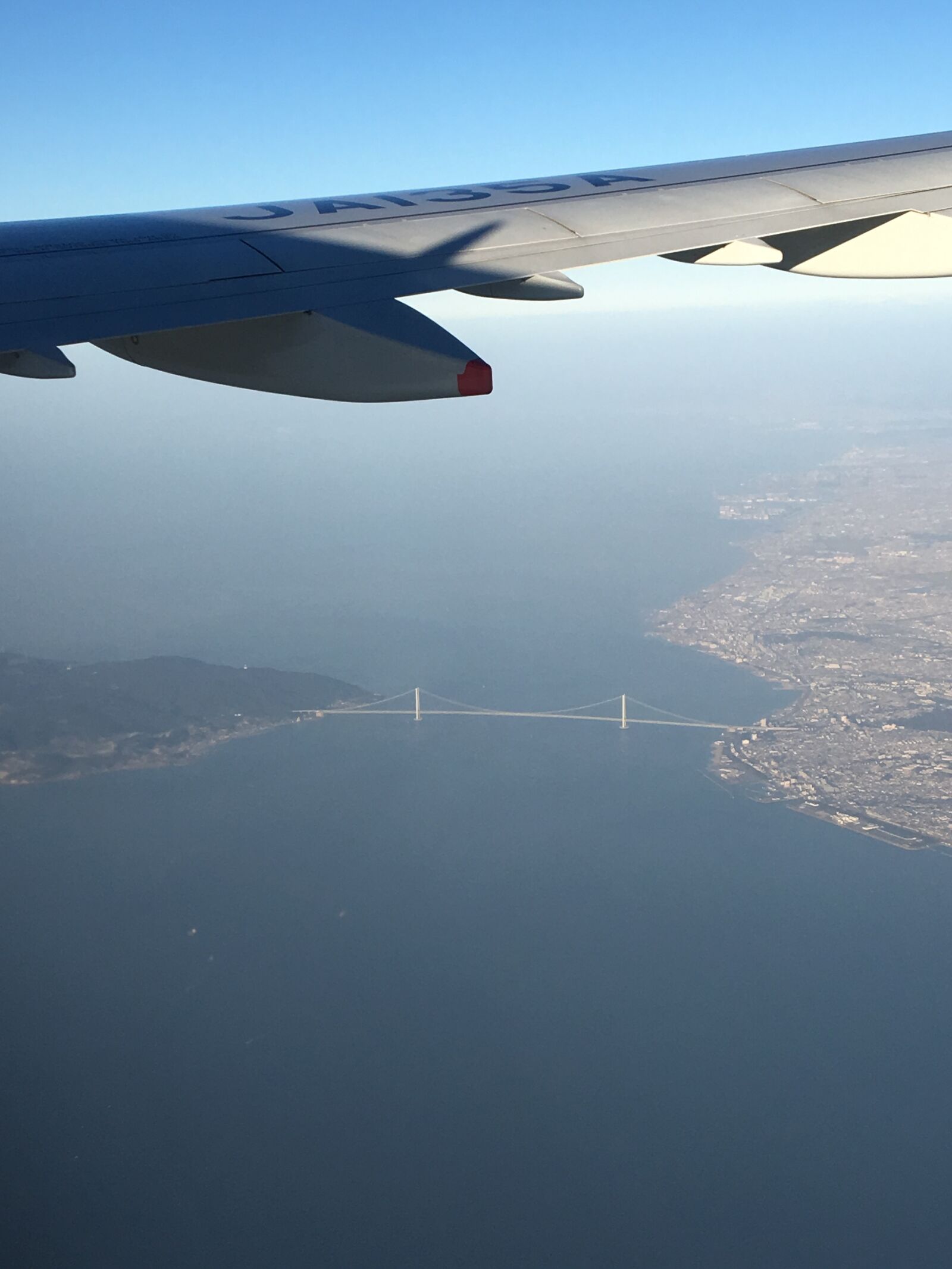 Apple iPhone 6s sample photo. The akashi-kaikyo bridge, aerial photography