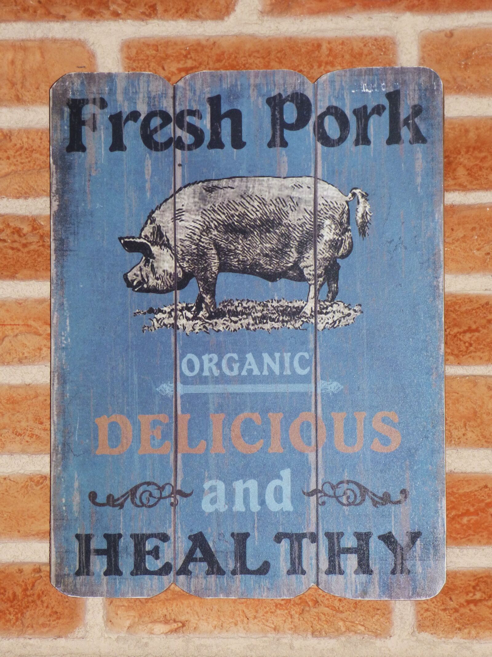 Panasonic Lumix DMC-FZ70 sample photo. Poster, pork meat, vintage photography