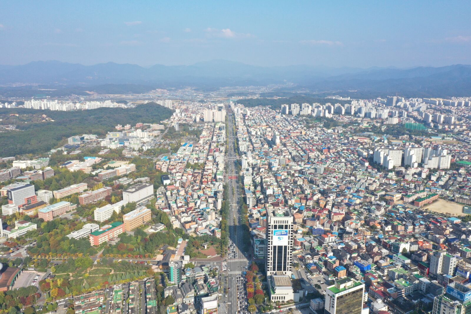 Hasselblad L1D-20c sample photo. Highway, city, aerial photography