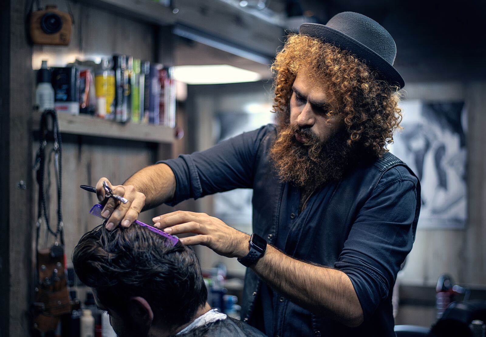 Nikon D750 sample photo. Barber, barbershop, haircut photography