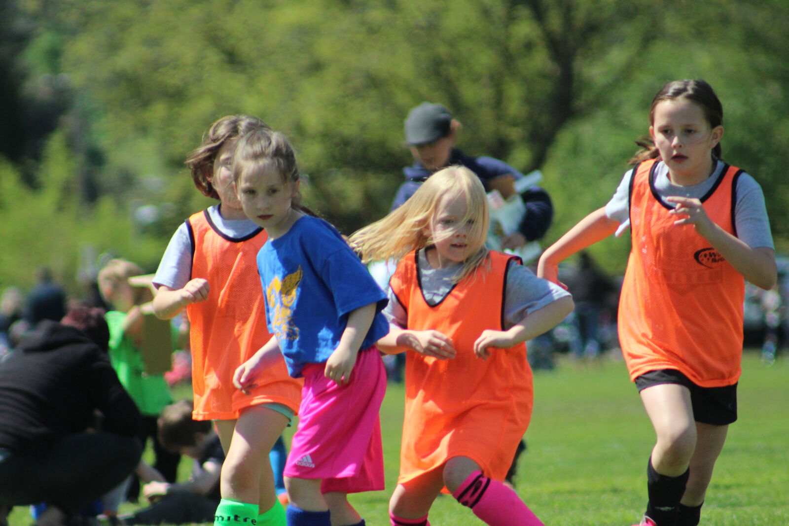 Canon EF 75-300mm f/4-5.6 sample photo. Game, girls, soccer photography