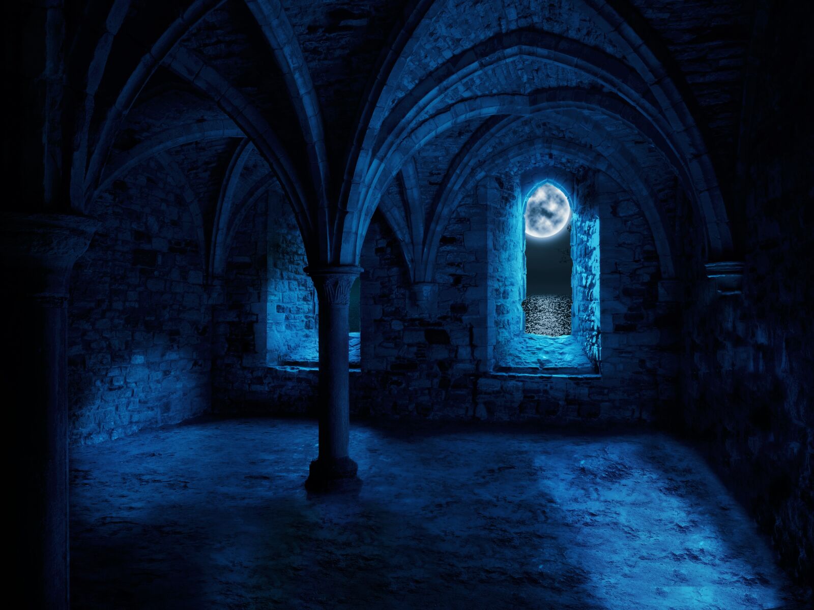 Panasonic Lumix DMC-FZ35 (Lumix DMC-FZ38) sample photo. Fantasy, vault, moon photography