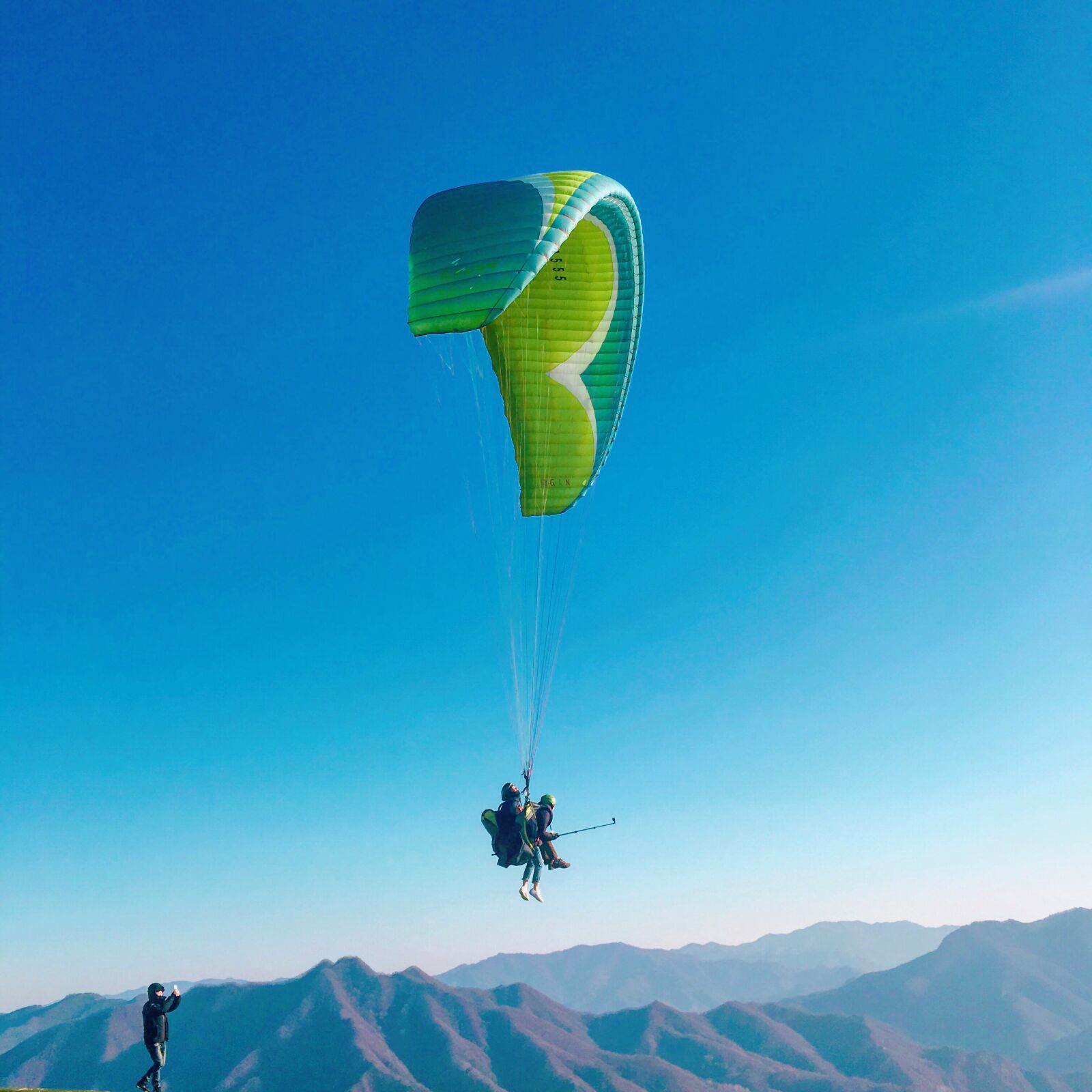 Apple iPhone 6s sample photo. Sky, paragliding, blue photography