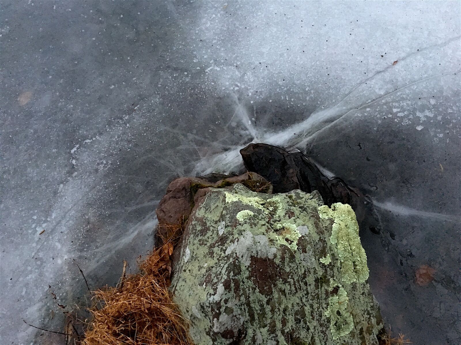 Apple iPhone 6s sample photo. Rock, ice, lake photography
