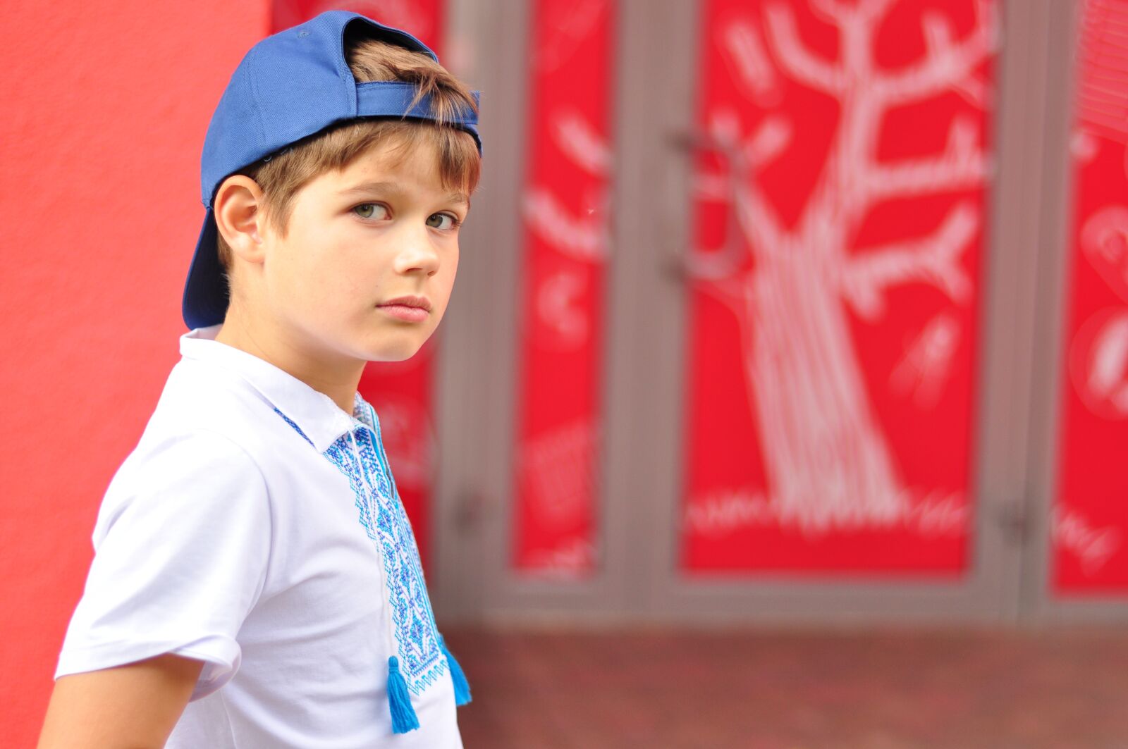 Nikon D5000 sample photo. Schoolboy, kids, paint photography