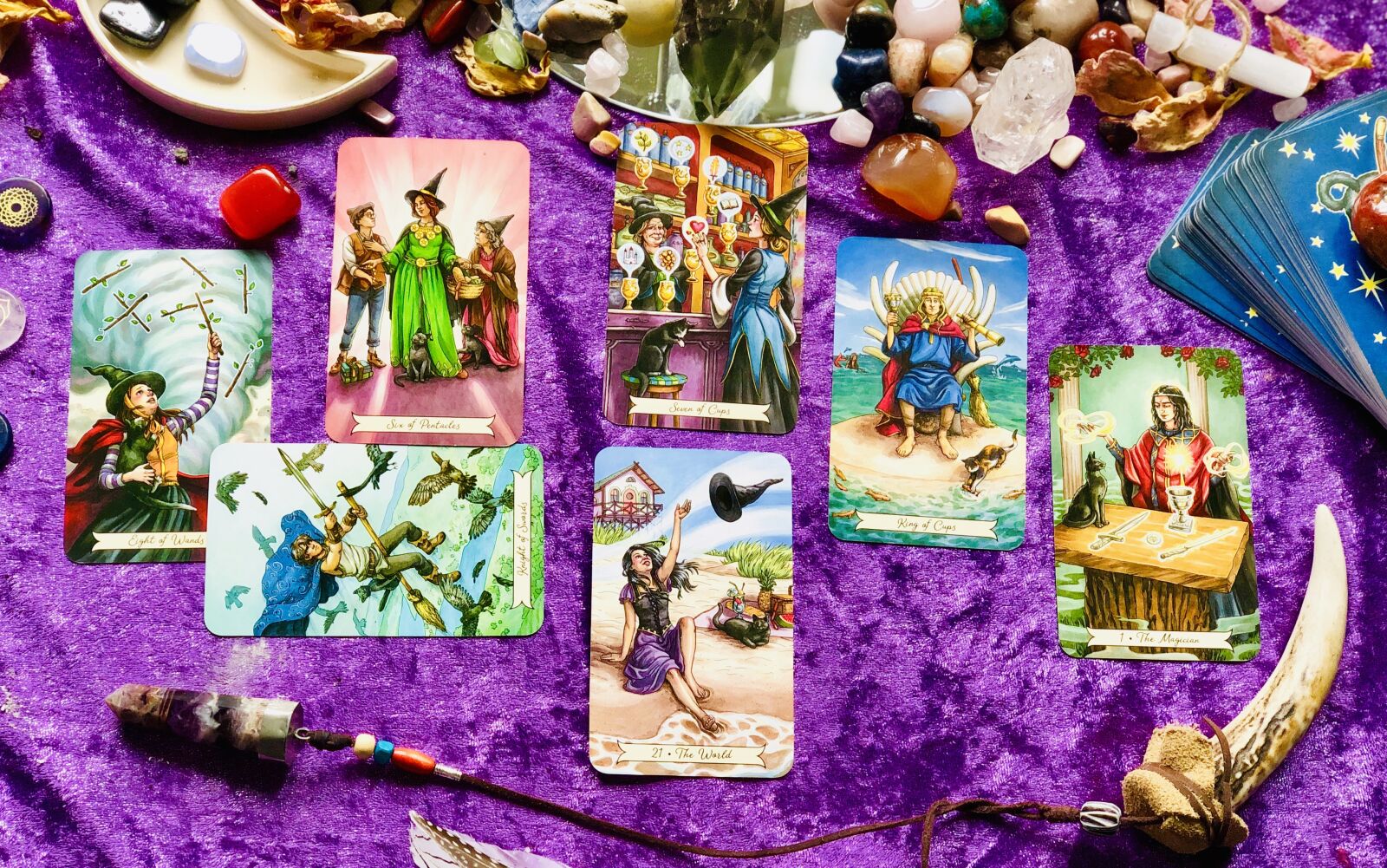 iPhone X back dual camera 6mm f/2.4 sample photo. Tarot, spread, cards photography