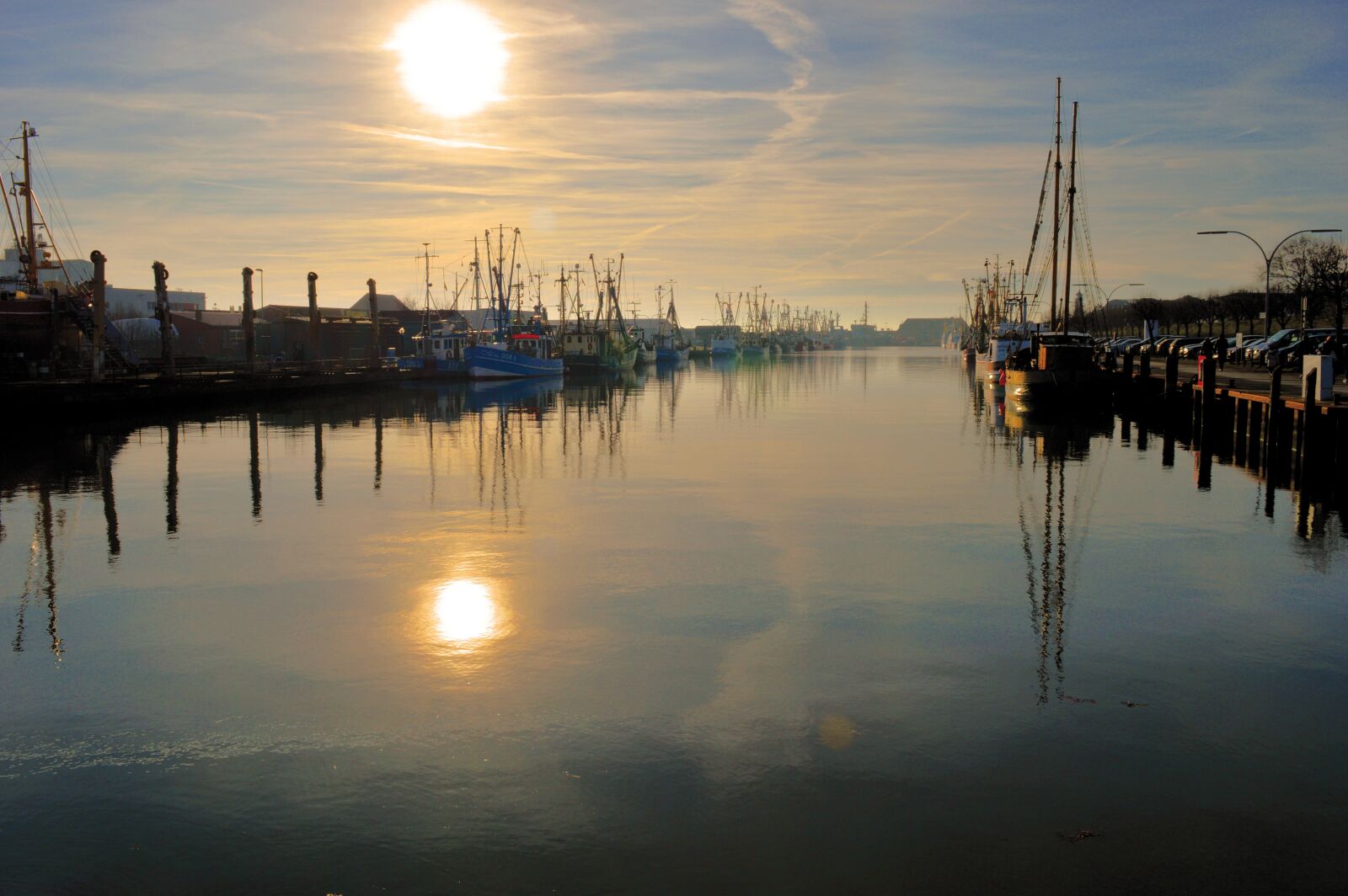 Nikon D3200 sample photo. Büsum, port, sunset photography