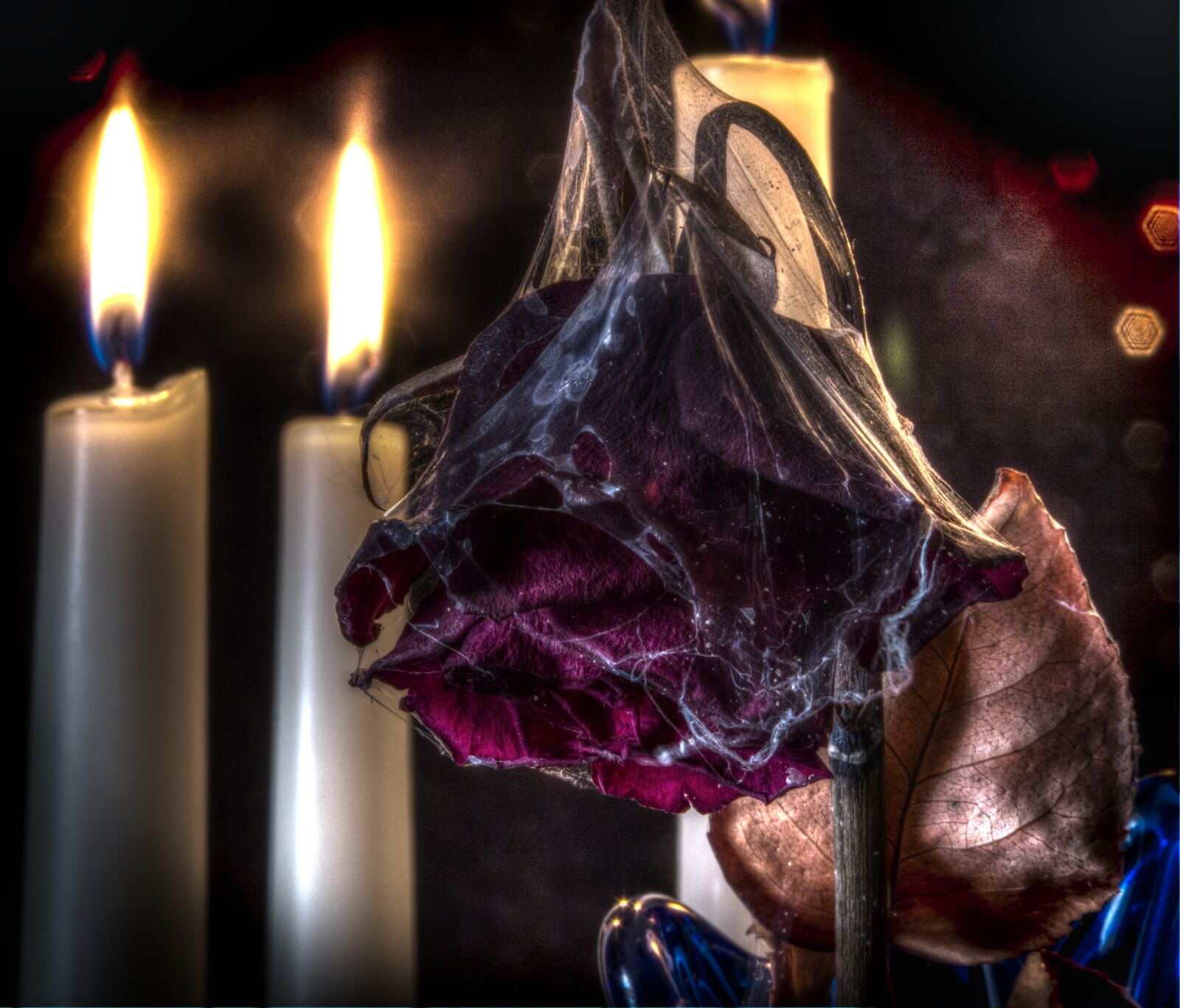 Canon EF-S 17-85mm F4-5.6 IS USM sample photo. Creepy, candles, halloween photography