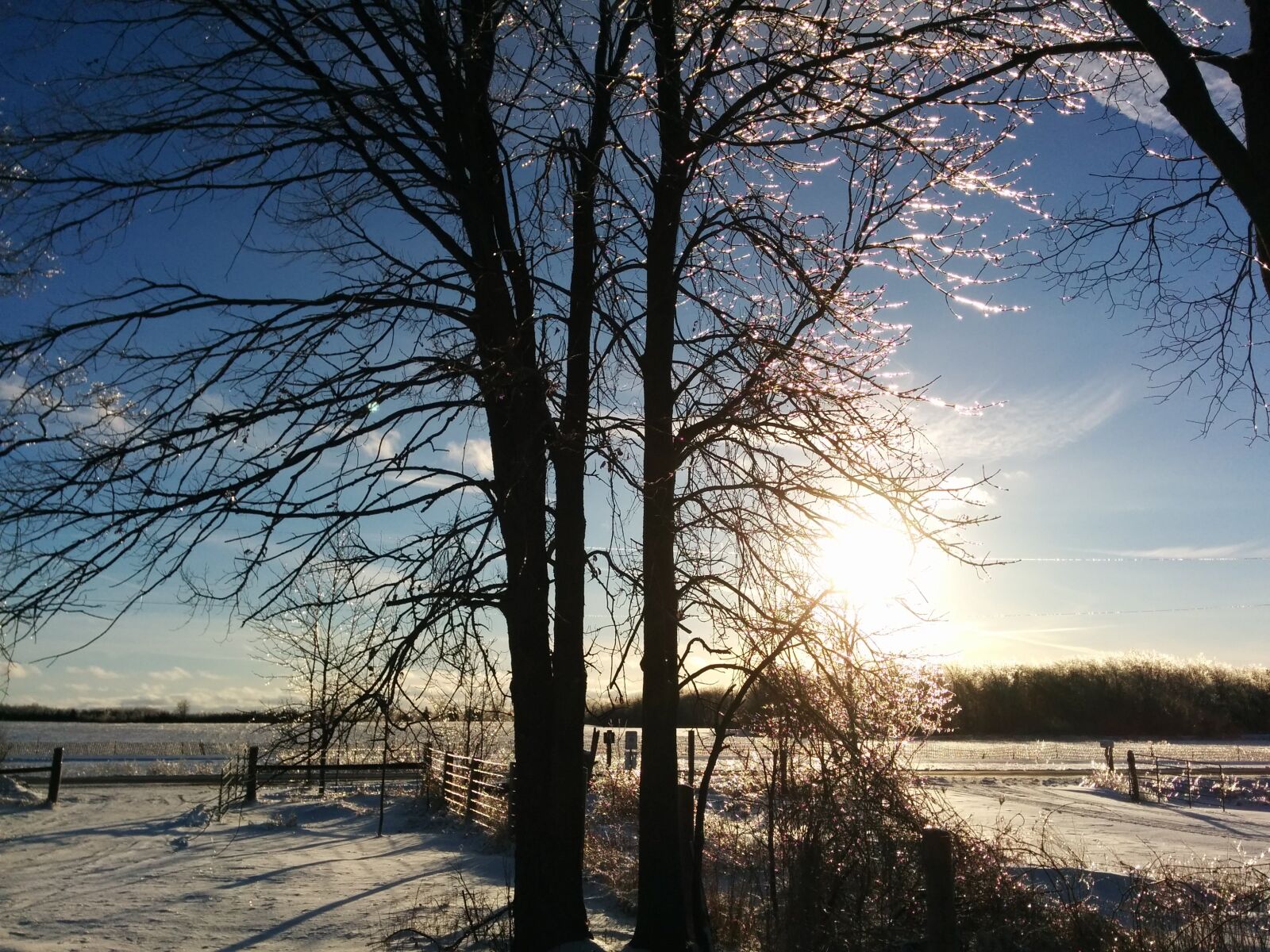 LG Nexus 5 sample photo. Winter, sunset, countryside photography