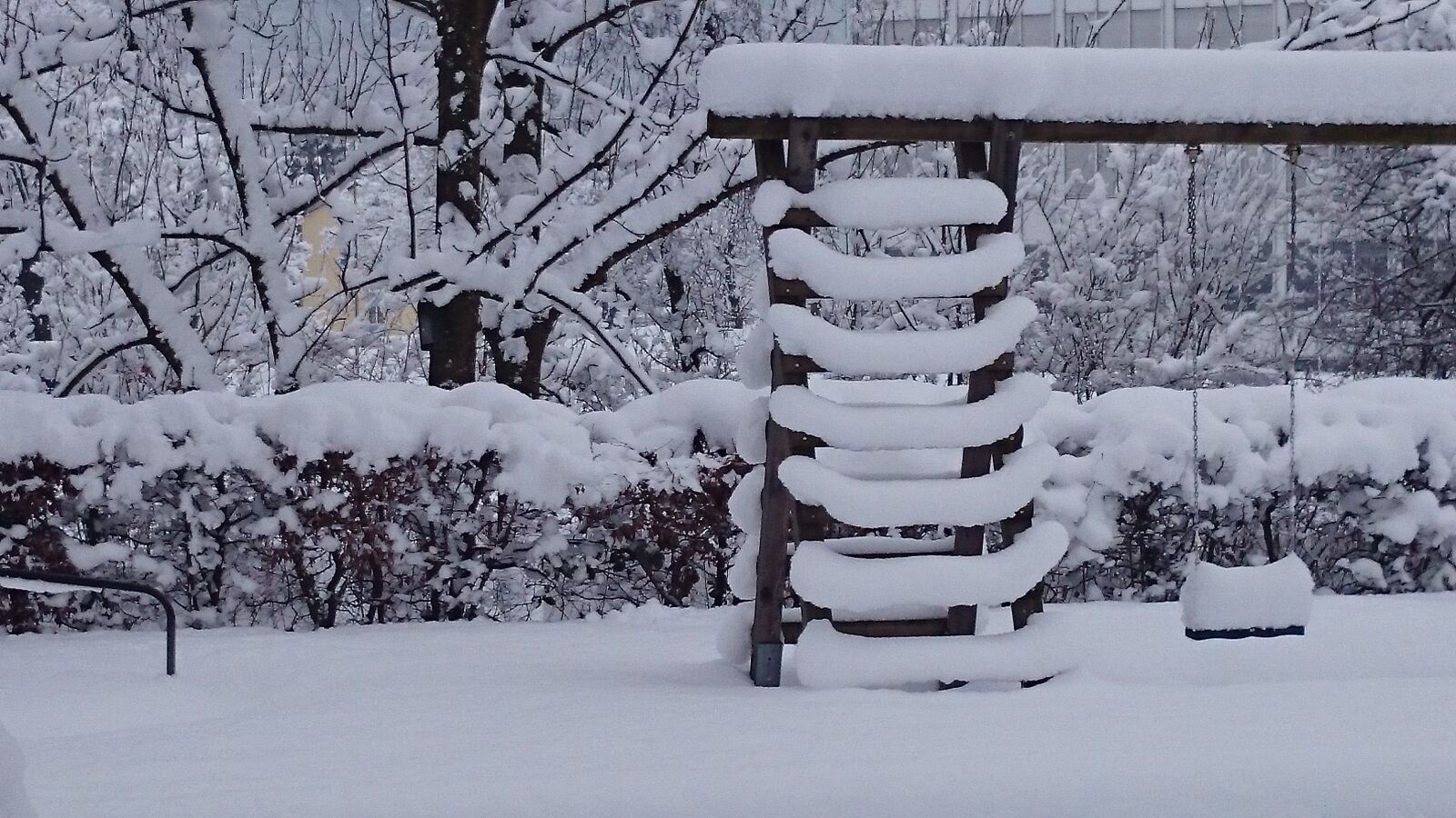Sony Xperia Z1 Compact sample photo. Snow, swing, for children photography
