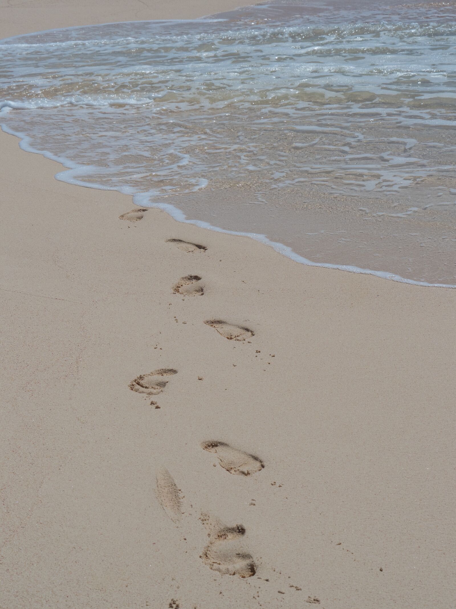 Olympus OM-D E-M1 Mark II sample photo. Footprints, beach, ocean photography