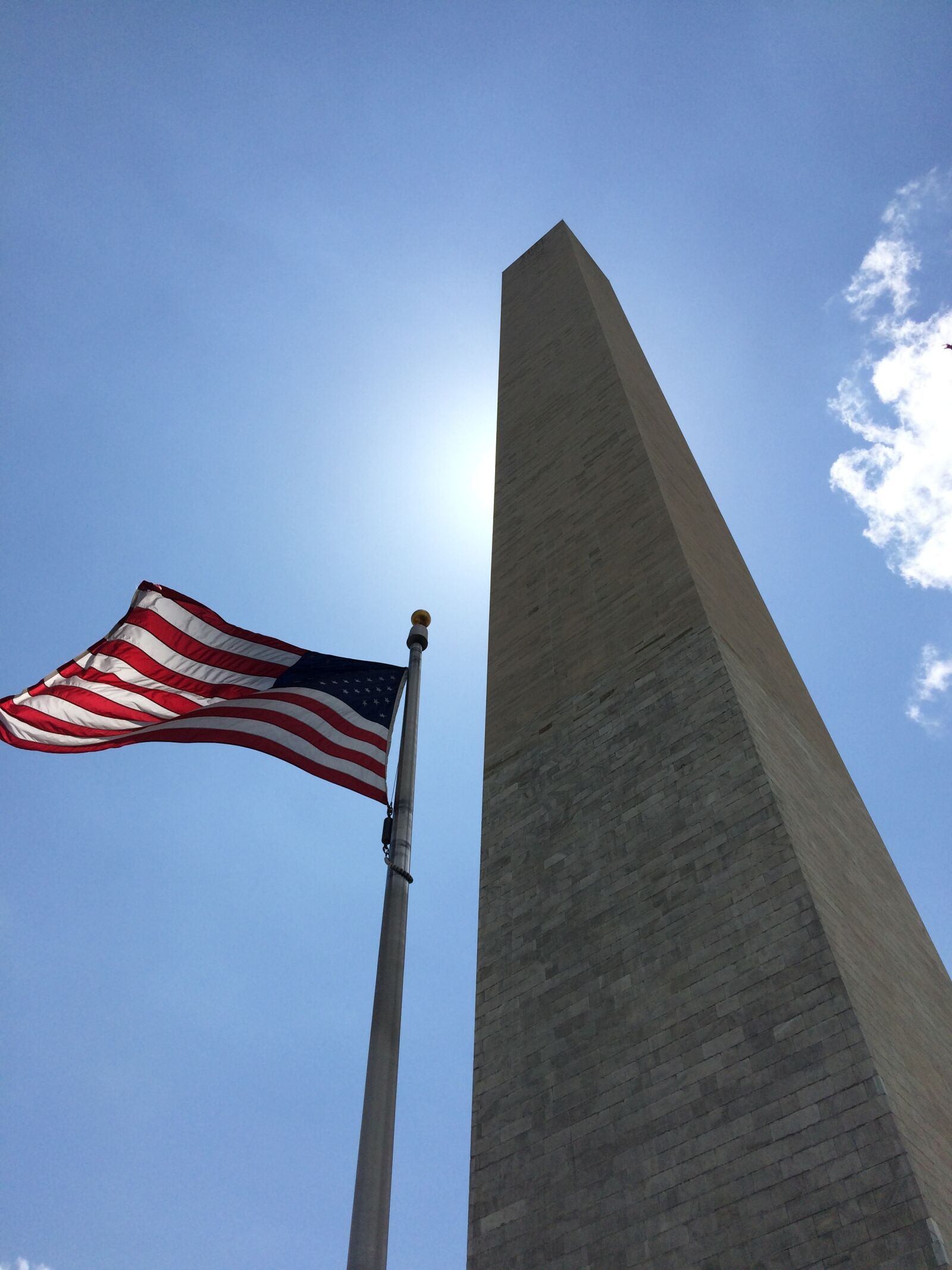 iPhone 5s back camera 4.15mm f/2.2 sample photo. Usa, flag, monument photography