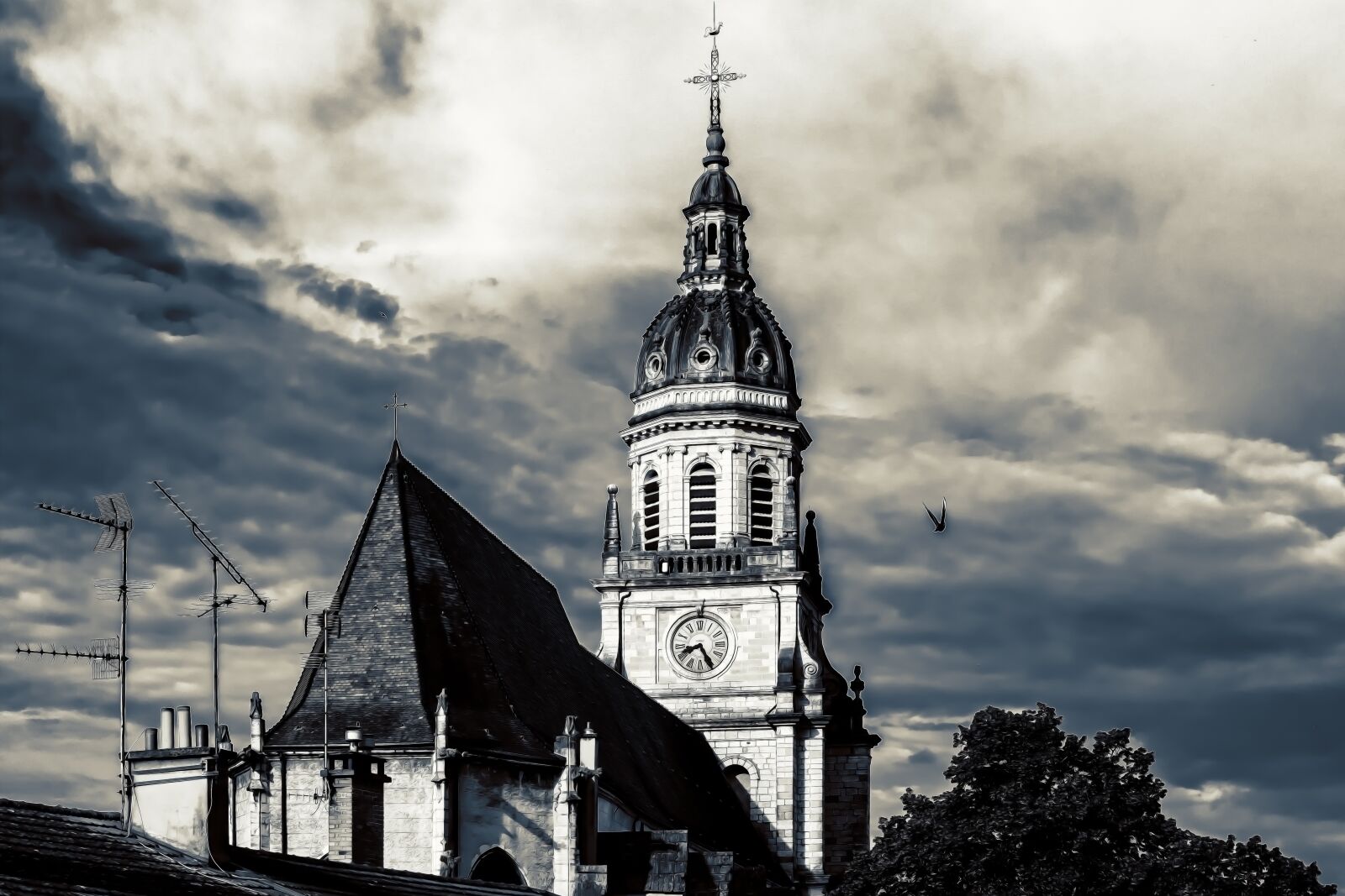 Nikon D3300 sample photo. Church, tower, sky photography