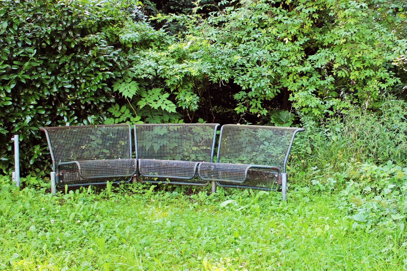 Canon EOS M sample photo. Seat, metal, bank photography