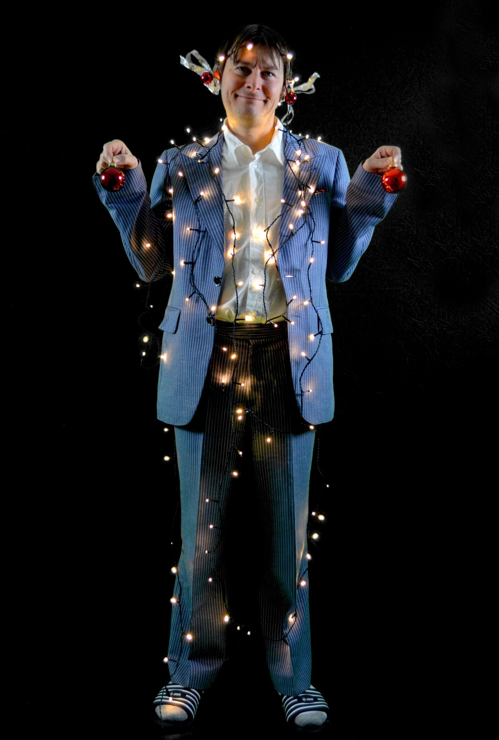 Nikon D5100 sample photo. Christmas man, decorated, reindeer photography