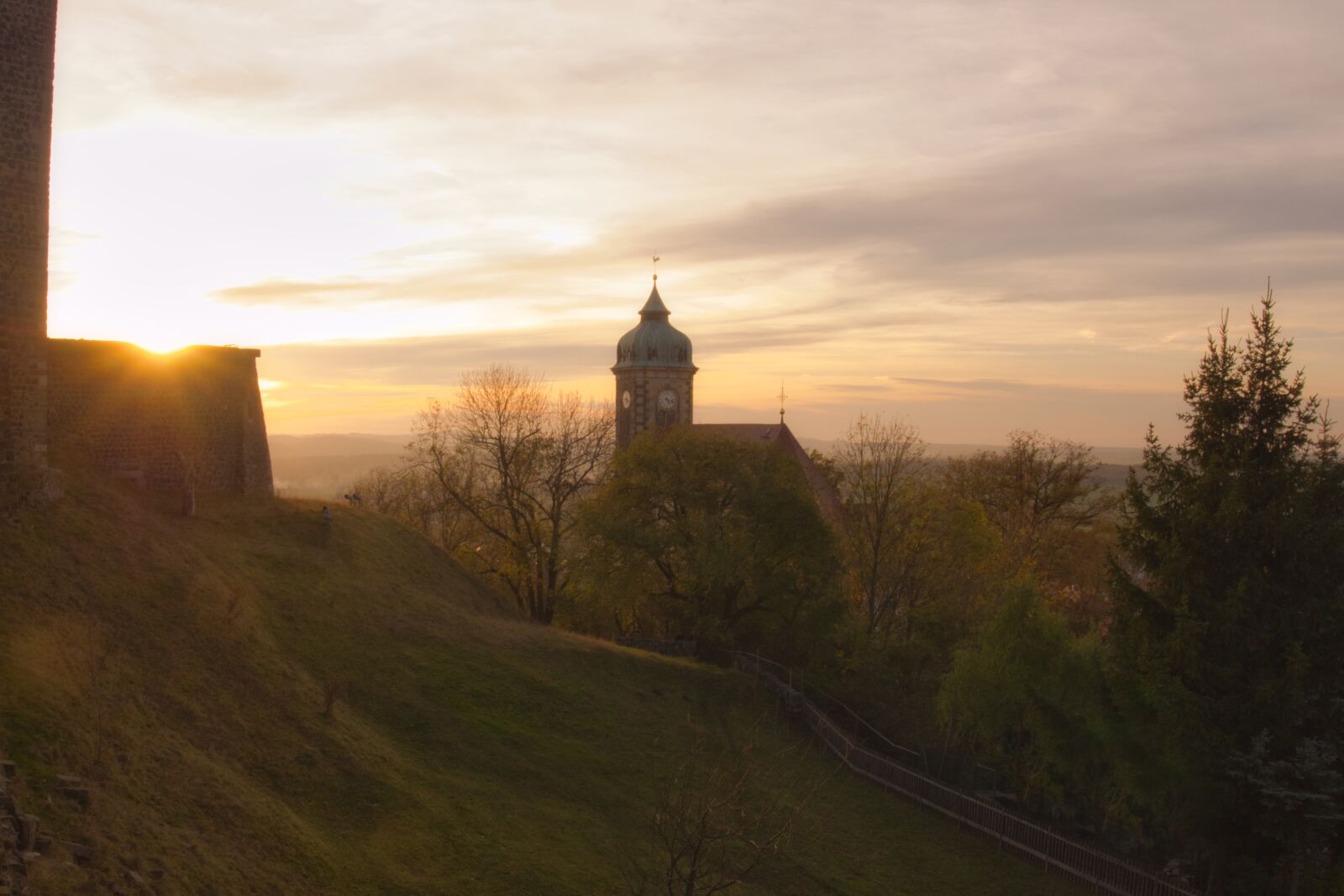 Panasonic Lumix DMC-GX8 sample photo. Church, landscape, sunset photography