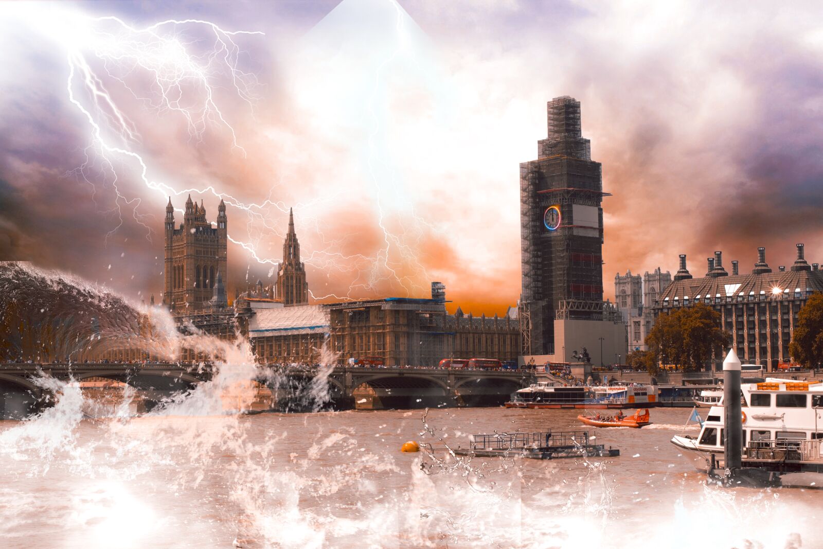 Canon EOS 1300D (EOS Rebel T6 / EOS Kiss X80) sample photo. Storm, water, london photography