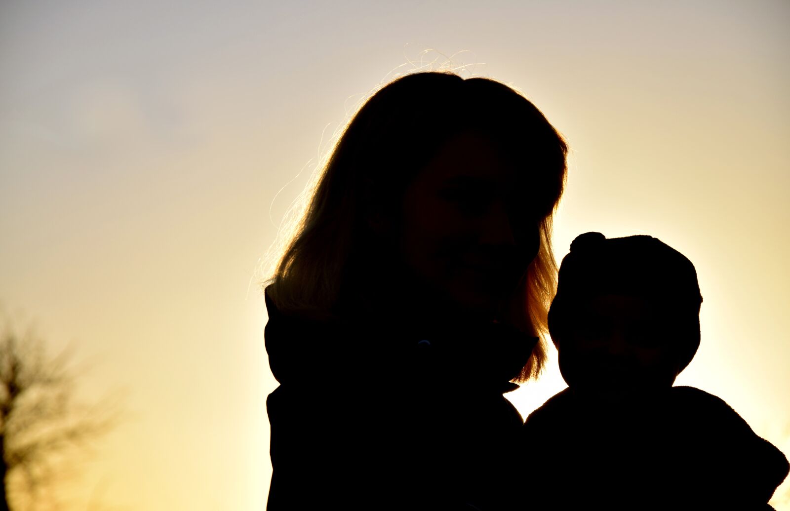 Nikon D3300 sample photo. Silhouette, woman, child photography