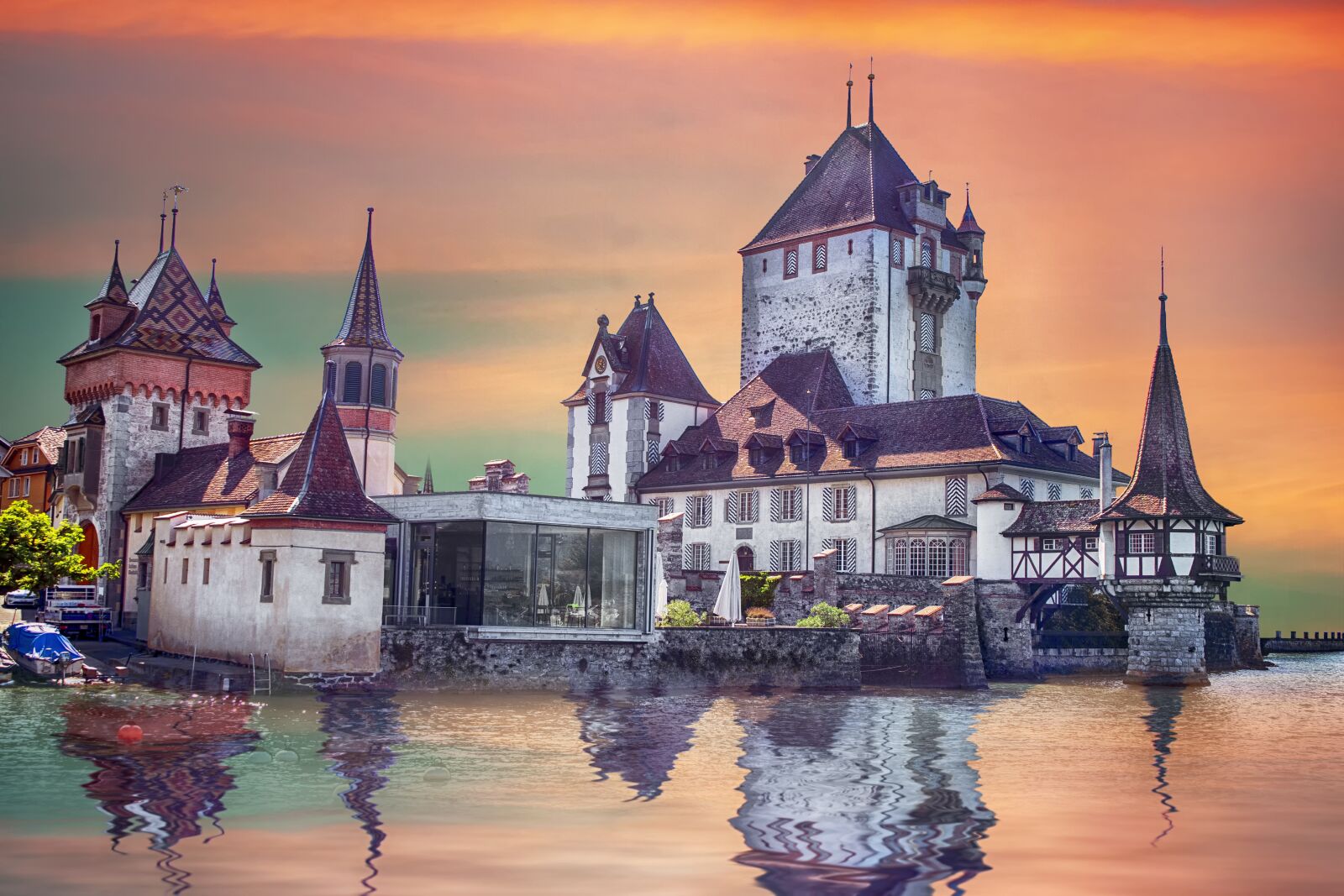 Nikon D3300 sample photo. Castle, lake, sky photography