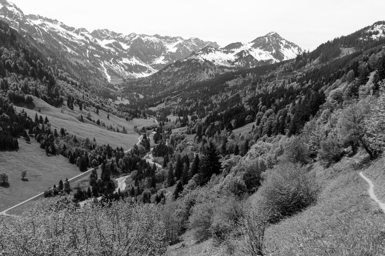 Sony SLT-A58 sample photo. Black and white, mountains photography
