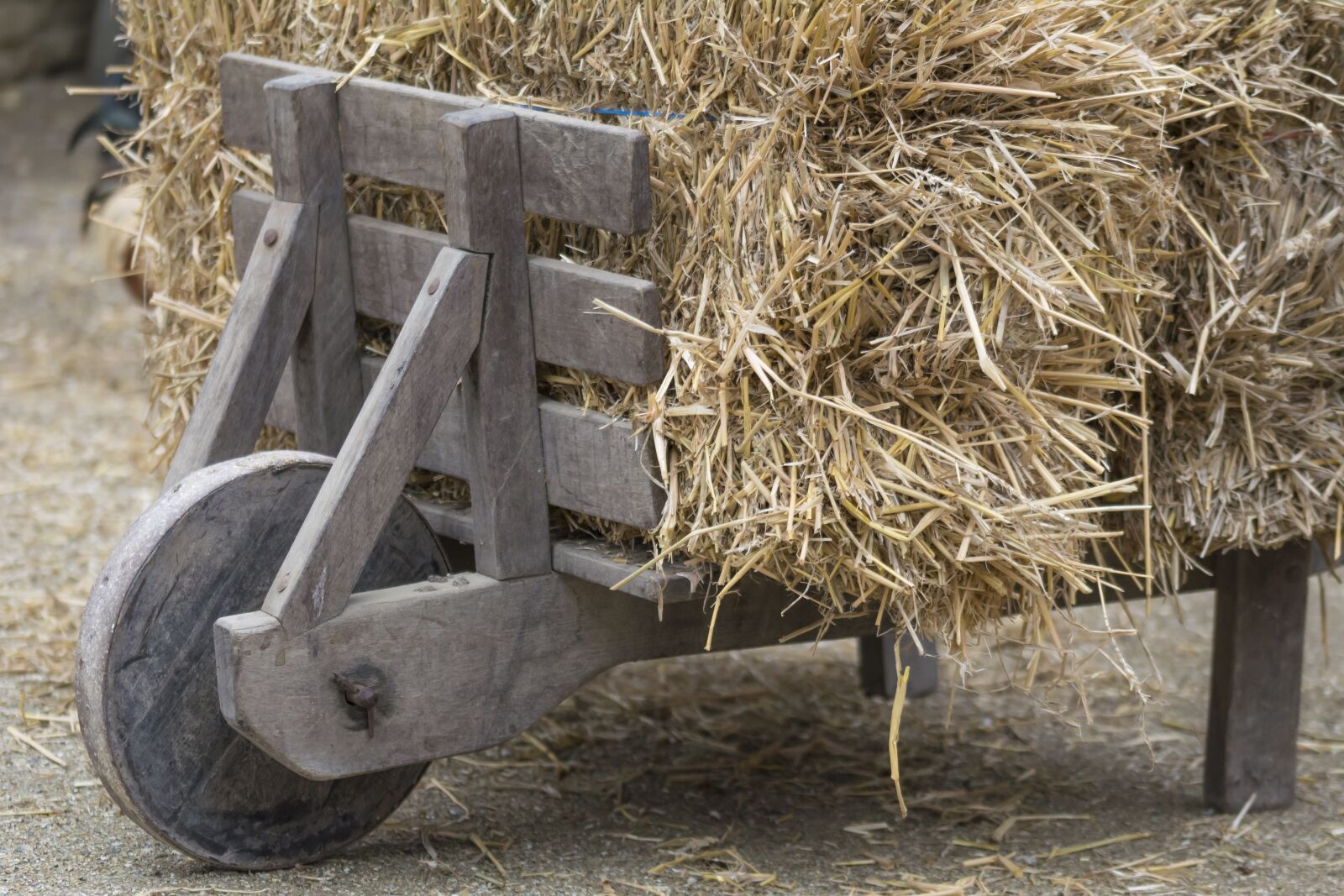 Nikon D5200 sample photo. Wheelbarrow, hay, antique photography