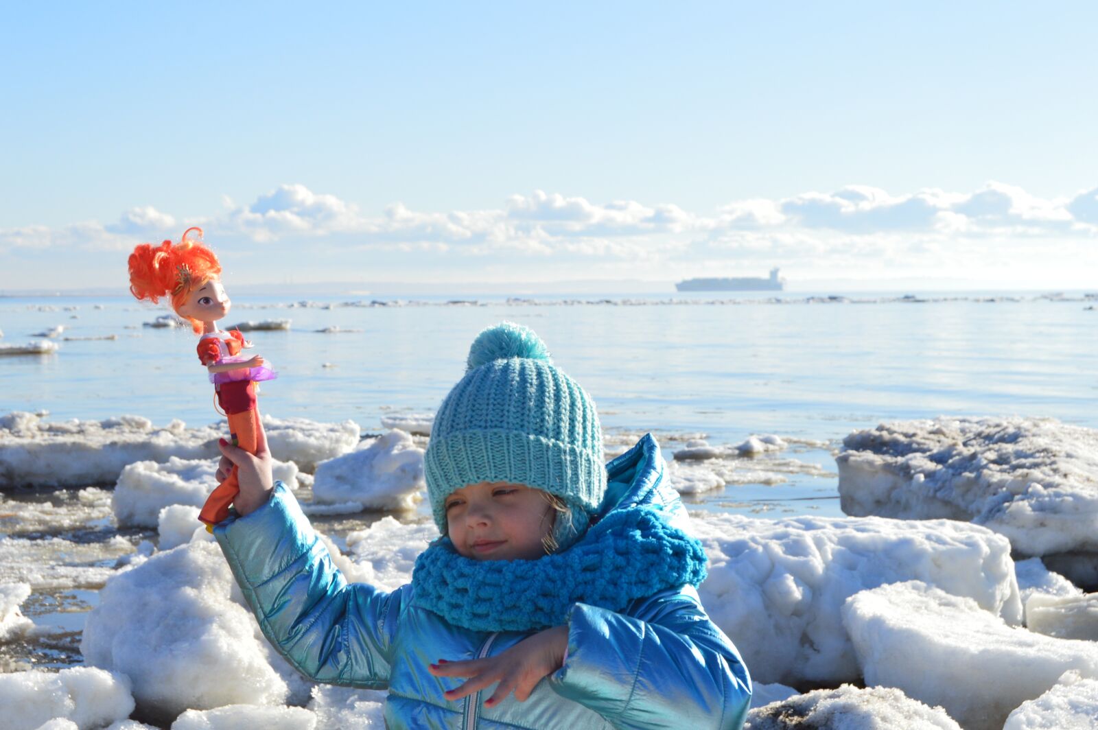 Nikon D3200 sample photo. Sun, coast, ice photography