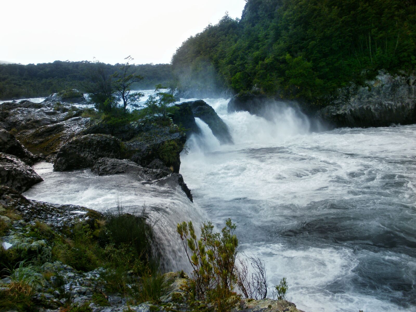 Olympus FE46,X41,X42 sample photo. Forest, river, rocks, waterfall photography