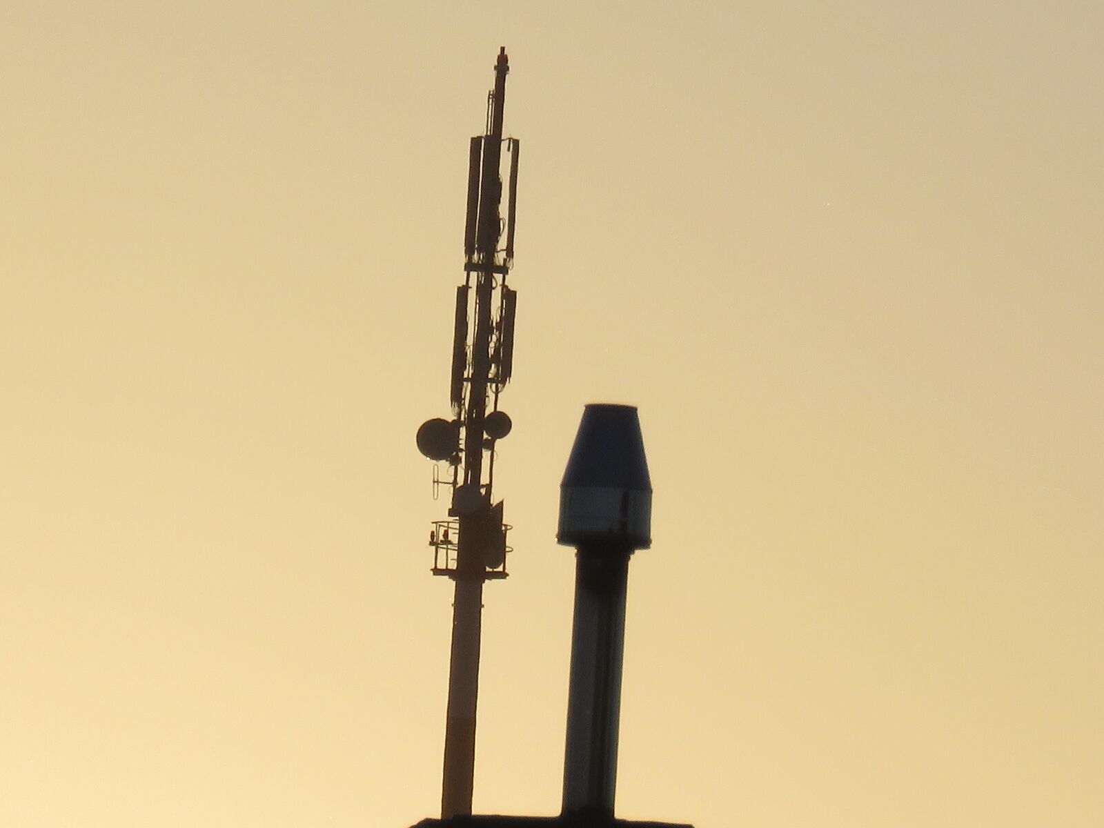 Canon PowerShot SX60 HS sample photo. Cellphone tower, dusk, telecommunication photography