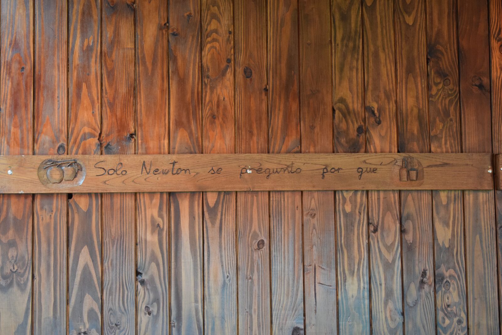 Nikon D3300 sample photo. Wood, phrases, decoration photography