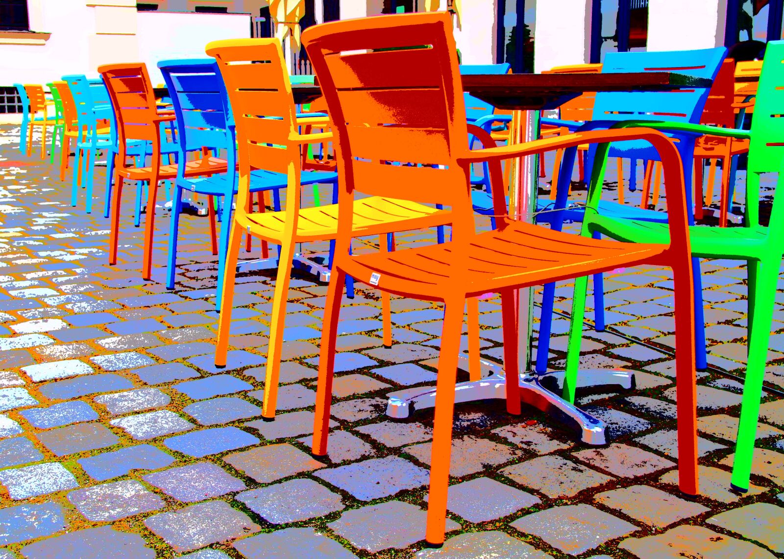 Pentax K-30 sample photo. Chairs, chair, colorful photography