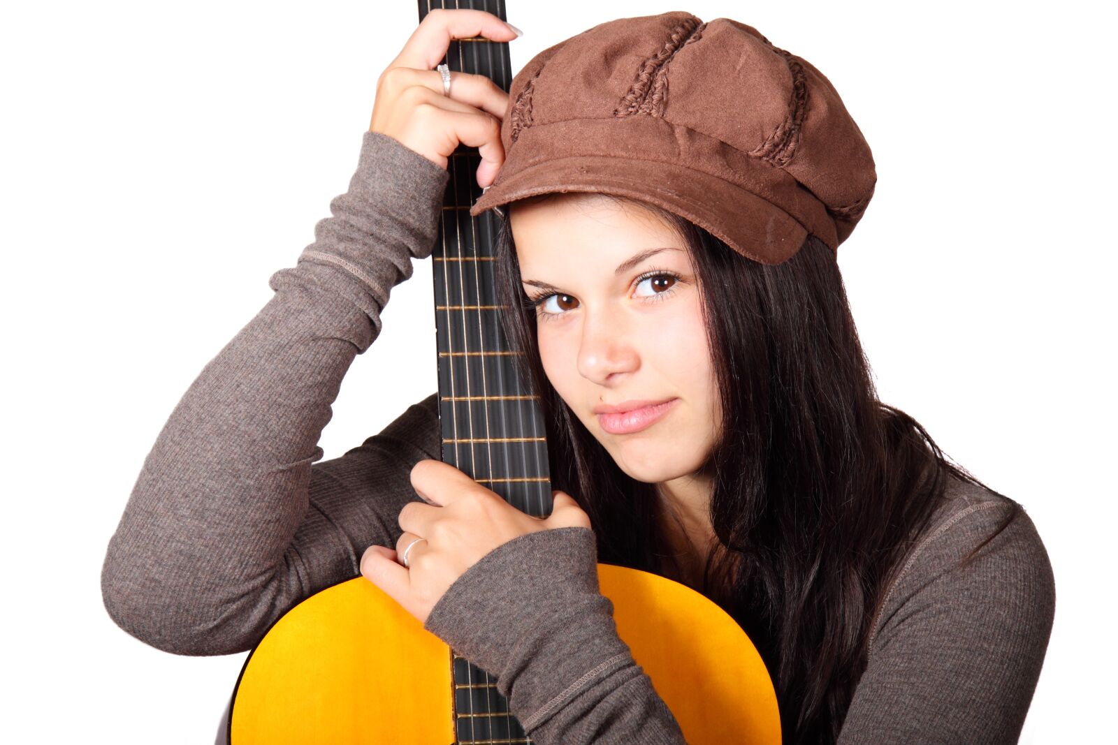 Canon EOS 50D sample photo. Acoustic, guitar, cute, female photography