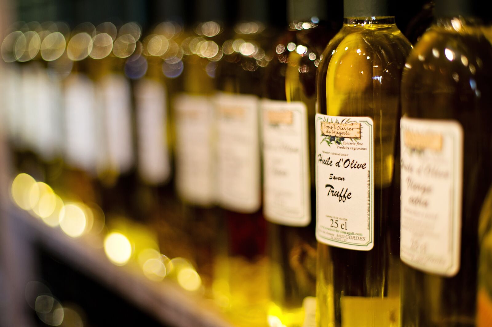 Canon EF 50mm F1.4 USM sample photo. Olive oil, truffles oil photography