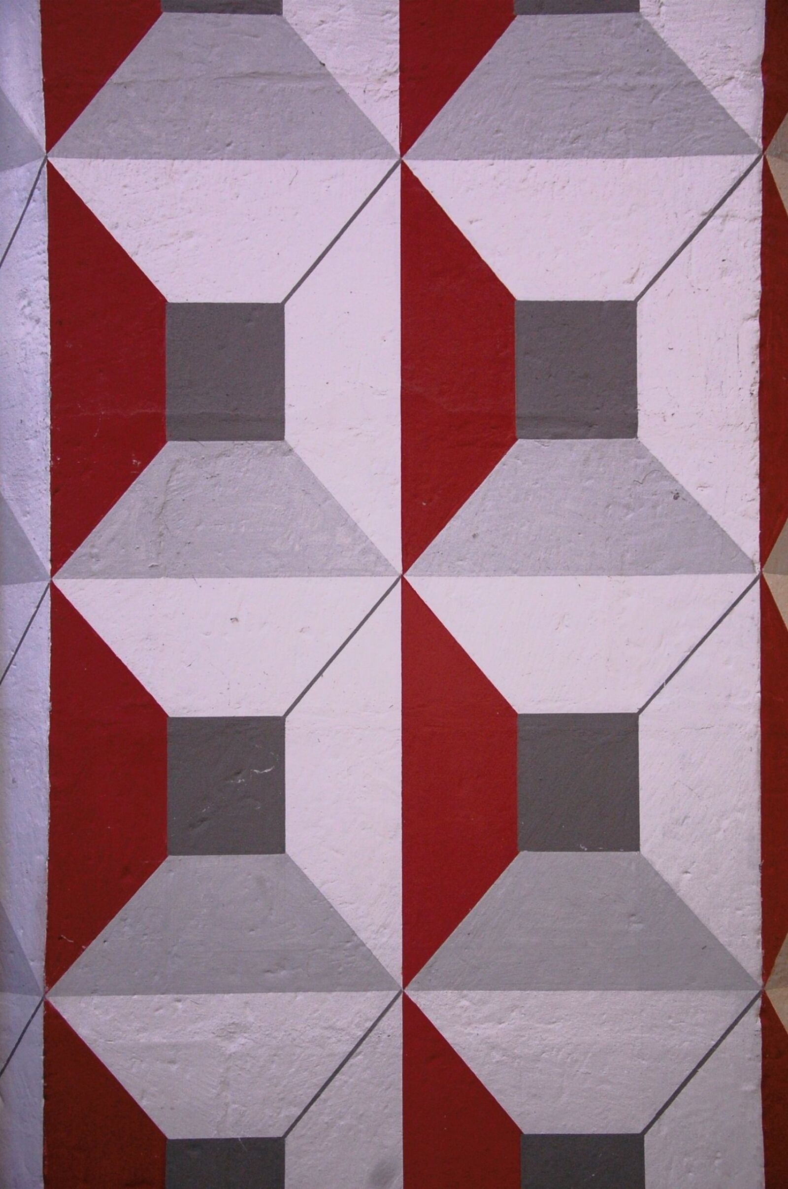 Nikon D40 sample photo. Optical deception, white, red photography