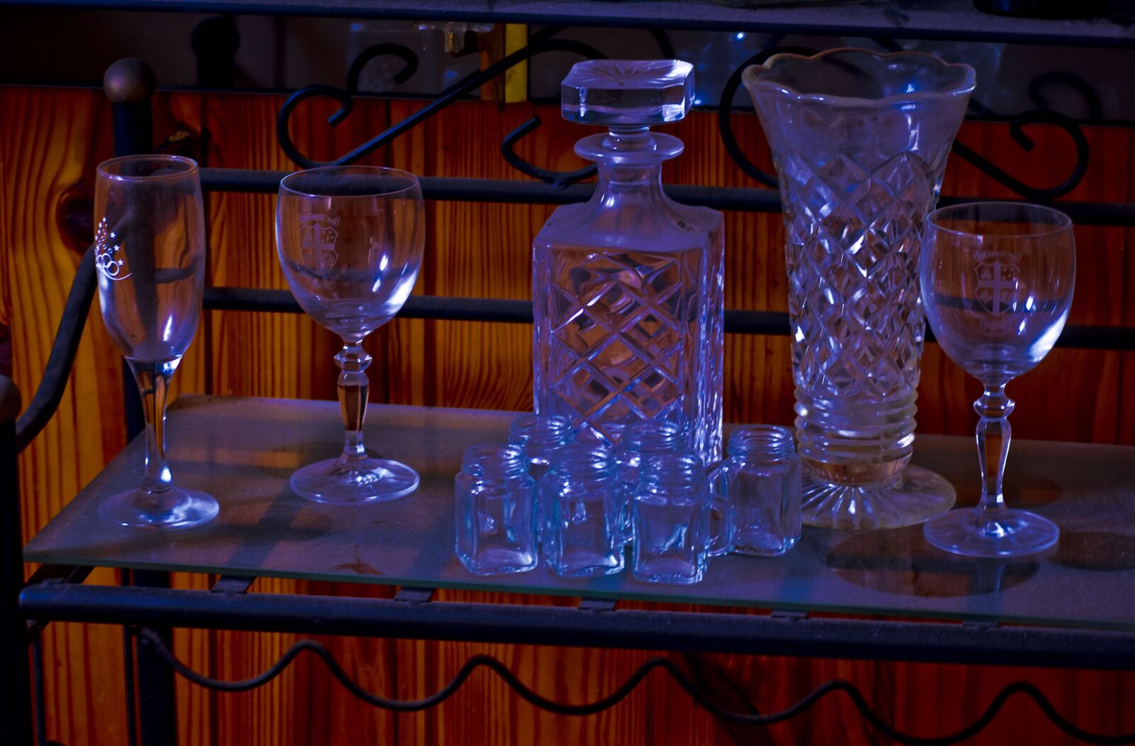Nikon D3500 sample photo. Crystal glass ware, wine photography