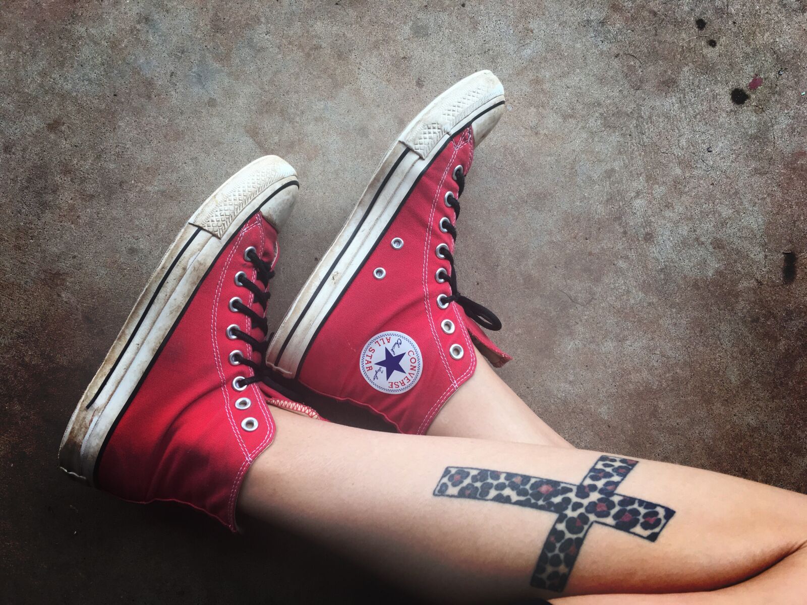 Apple iPhone 6s Plus sample photo. Shoes, converse, tattoos photography
