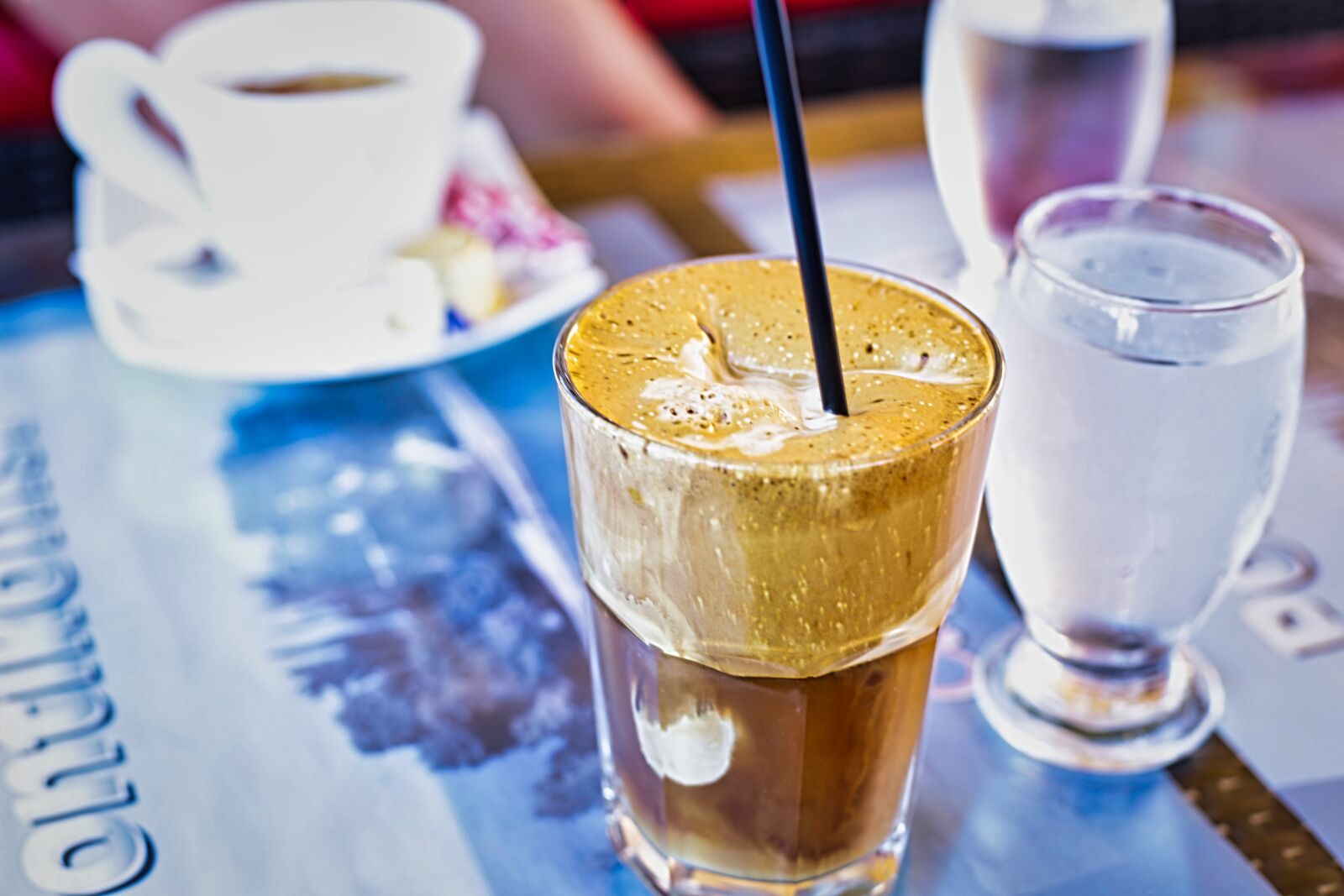 Canon EF 50mm F1.4 USM sample photo. Ice coffee, cold coffee photography