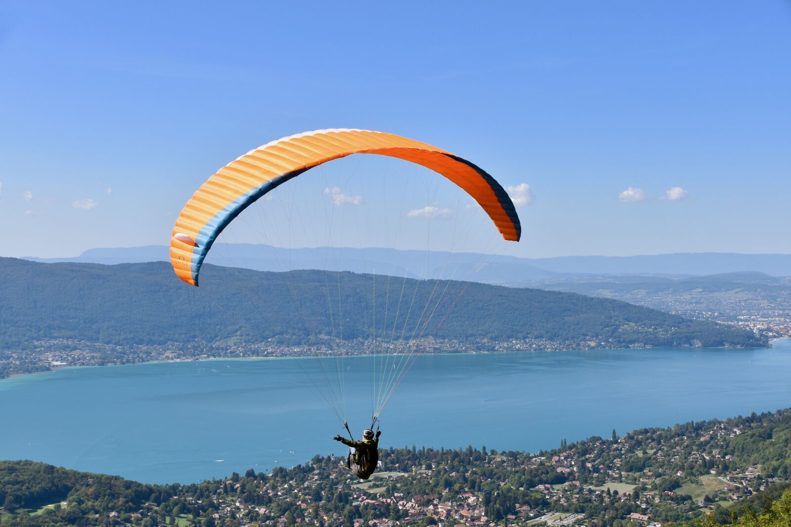 Nikon D5600 sample photo. Paragliding, paraglider, lake annecy photography