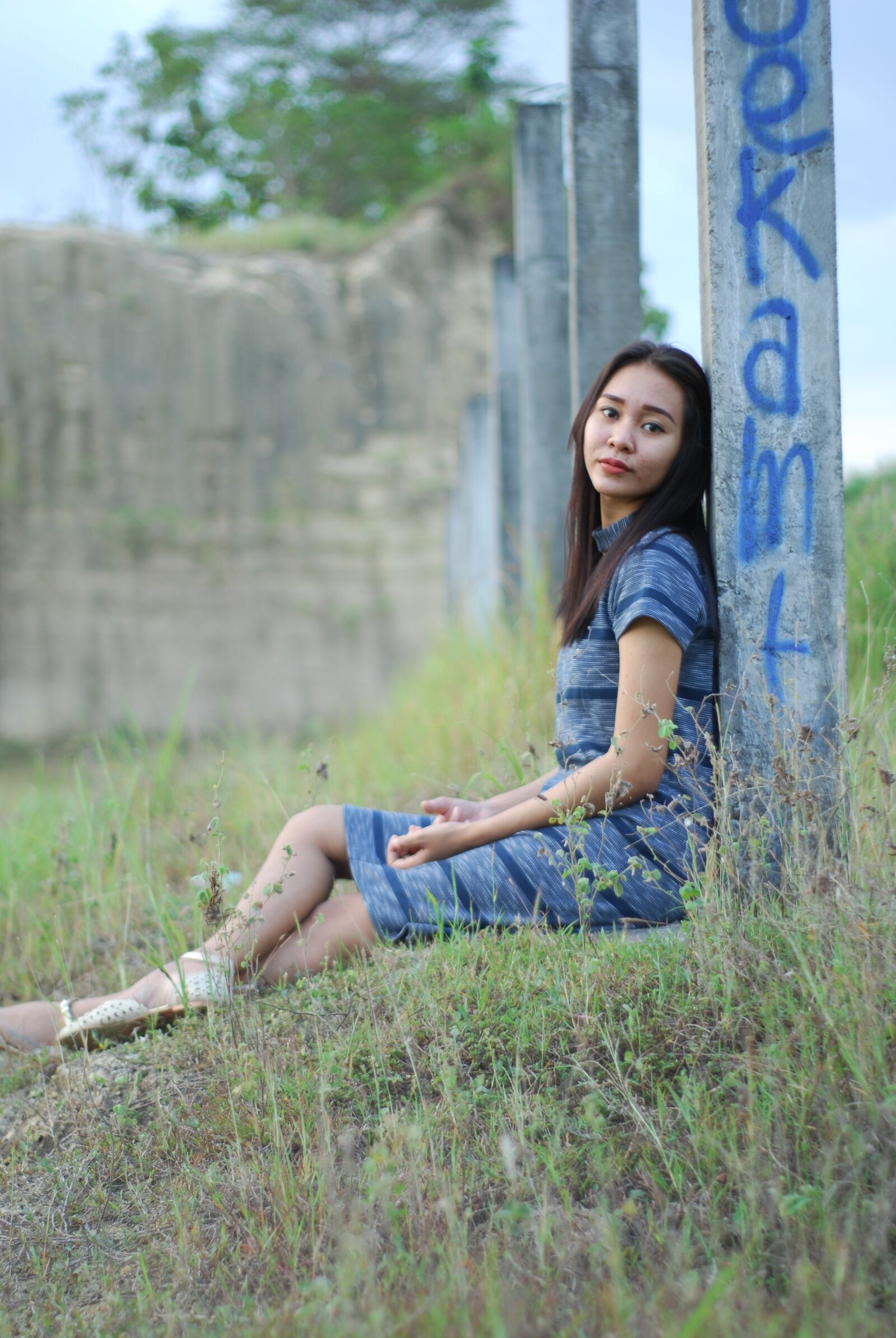 Nikon D200 sample photo. Model, indonesia, blue photography
