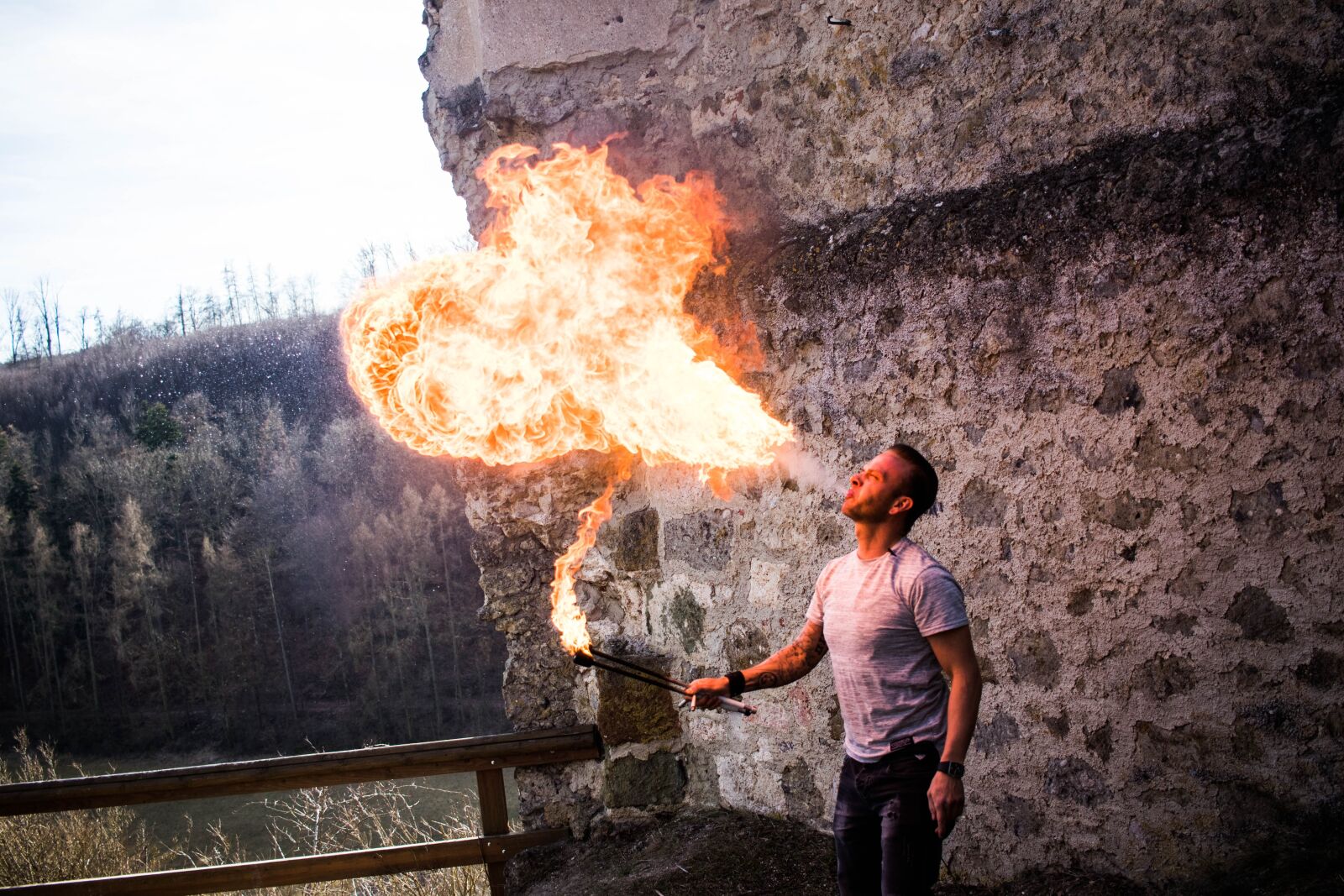 Canon EF-S 24mm F2.8 STM sample photo. Fire haunt, fire, flamen photography