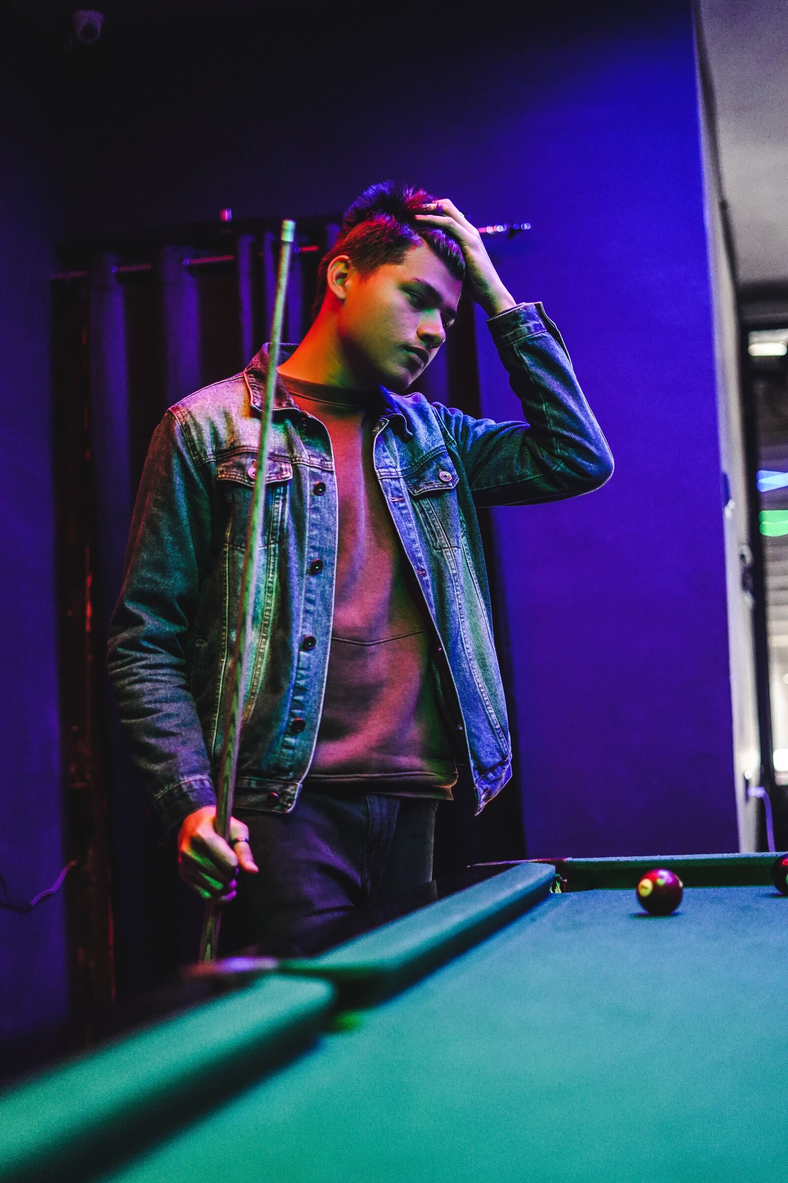 Sony FE 50mm F1.8 sample photo. Male, neon, model photography