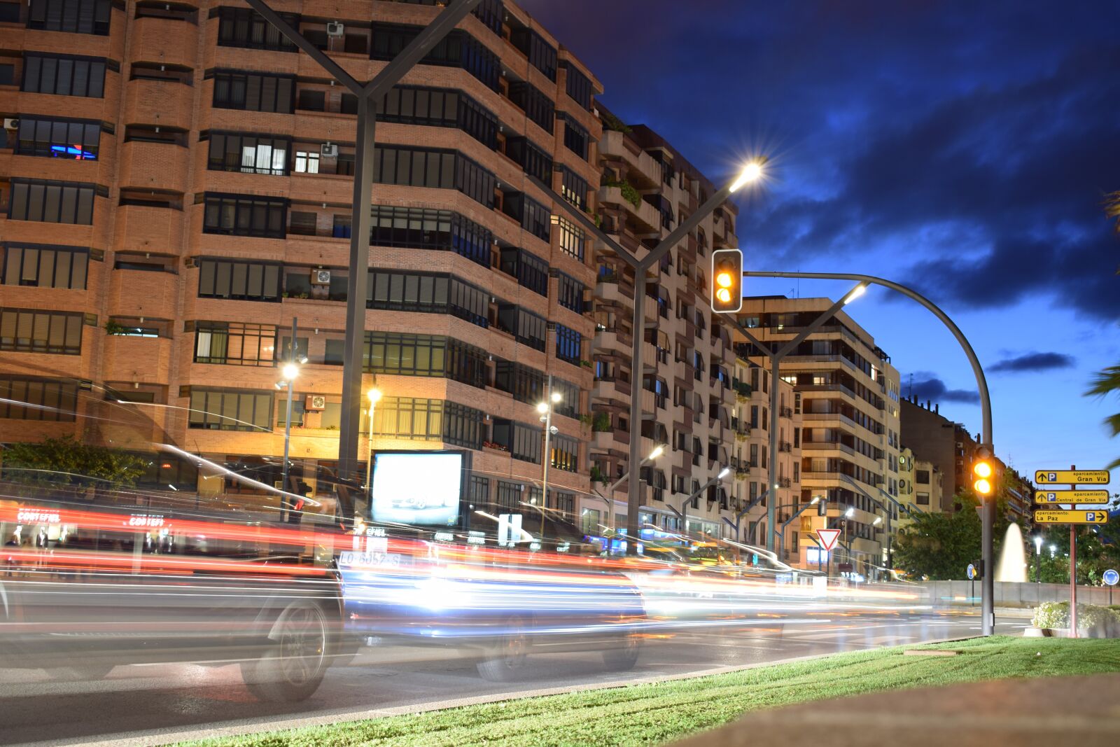 Nikon D3300 sample photo. Cars, lights, night photography