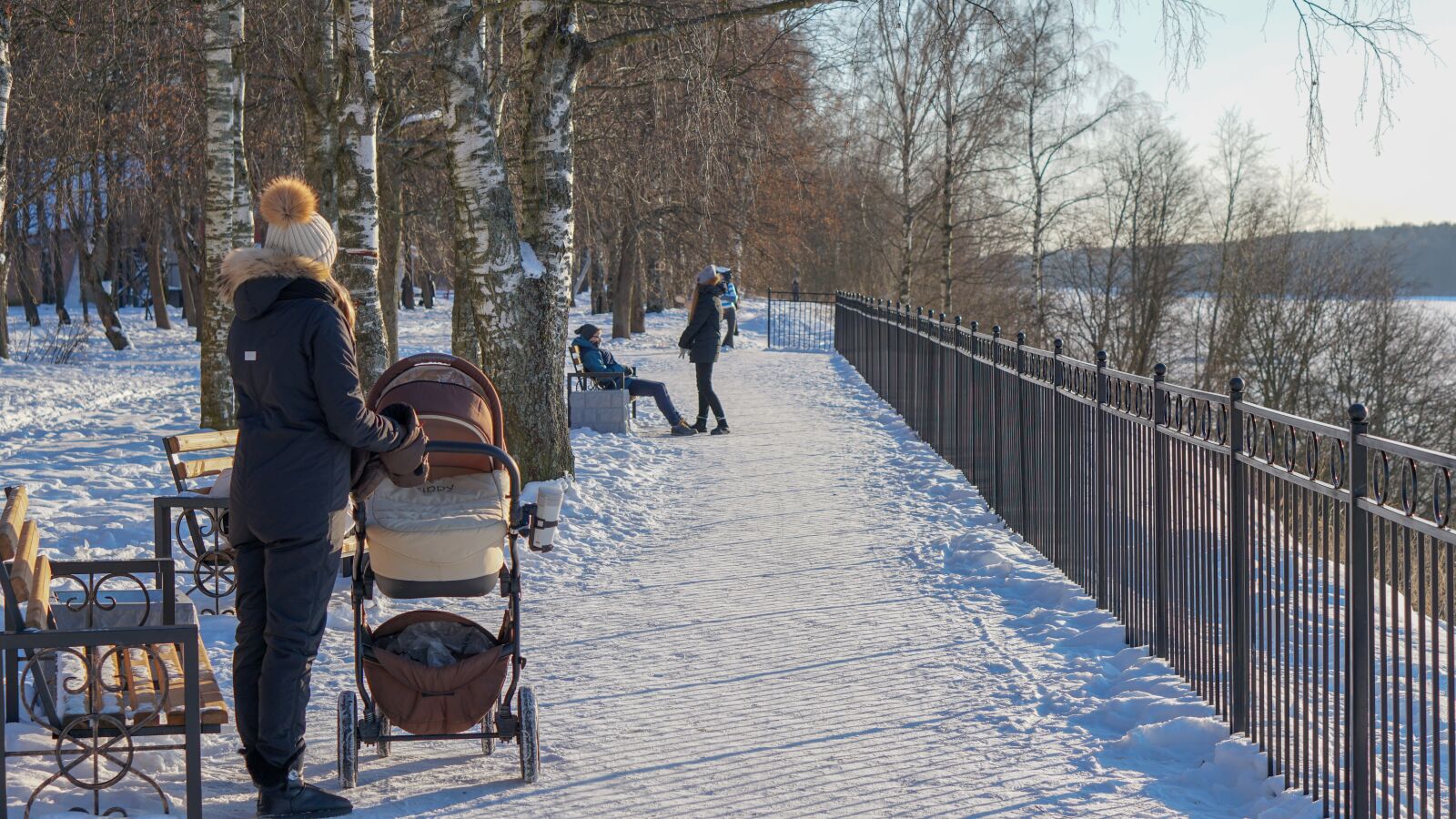 E 50mm F1.8 OSS sample photo. Winter, snow, coldly photography