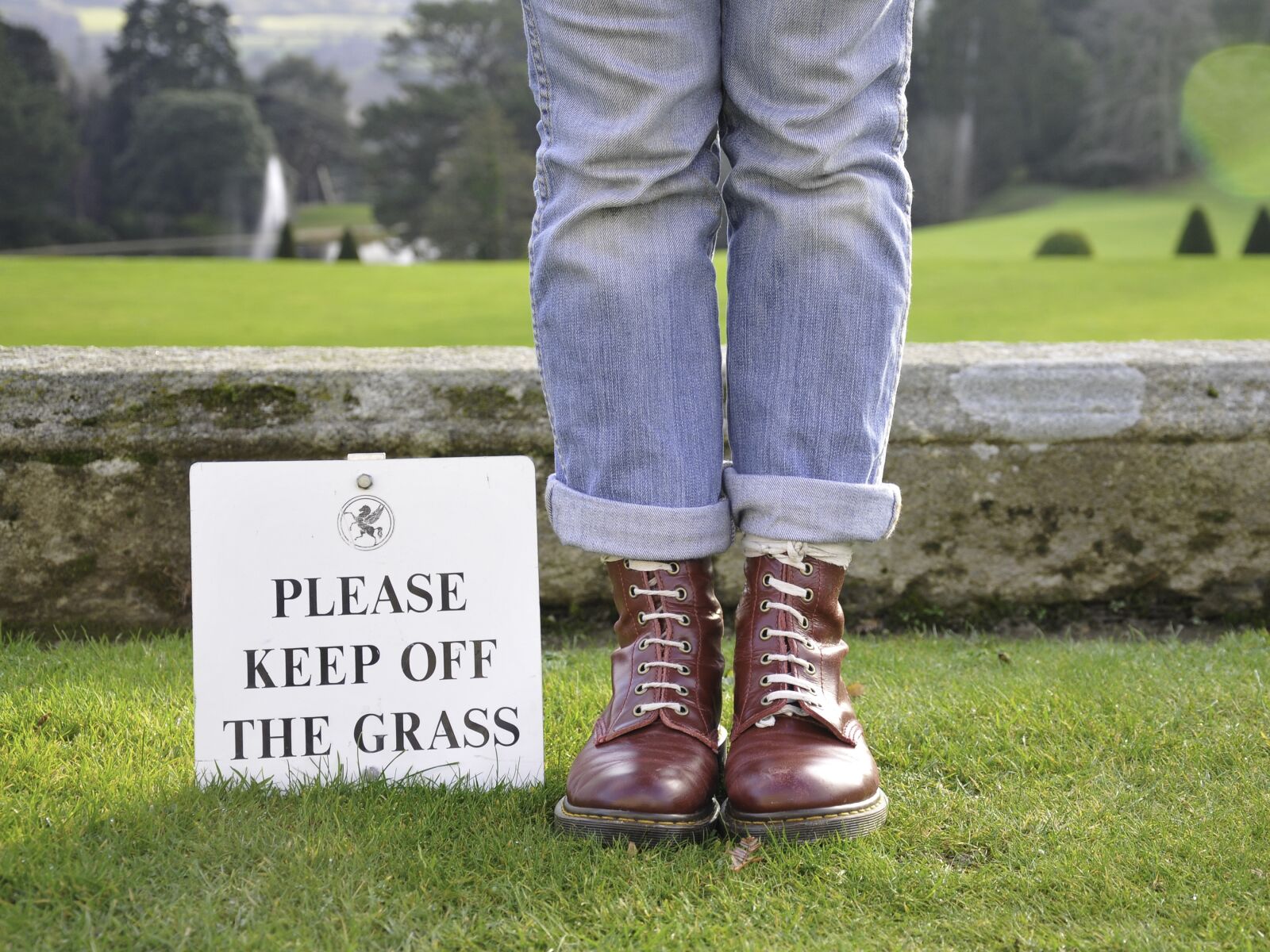 Nikon D300 sample photo. Rule breaker, boots, grass photography